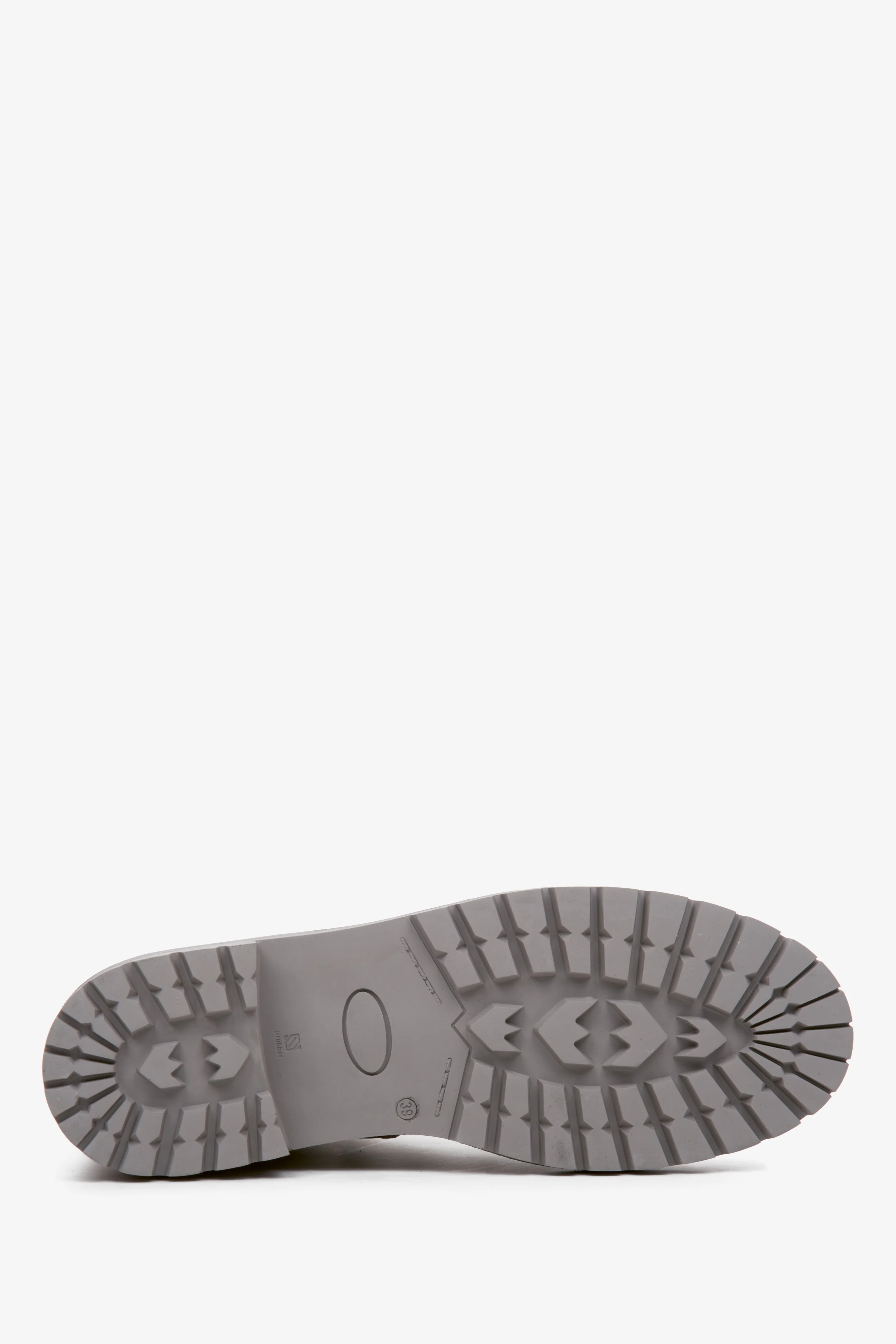 Szare botki damskie ze skóry naturalnej ze zdobieniem Estro ER00114041 - Image 6