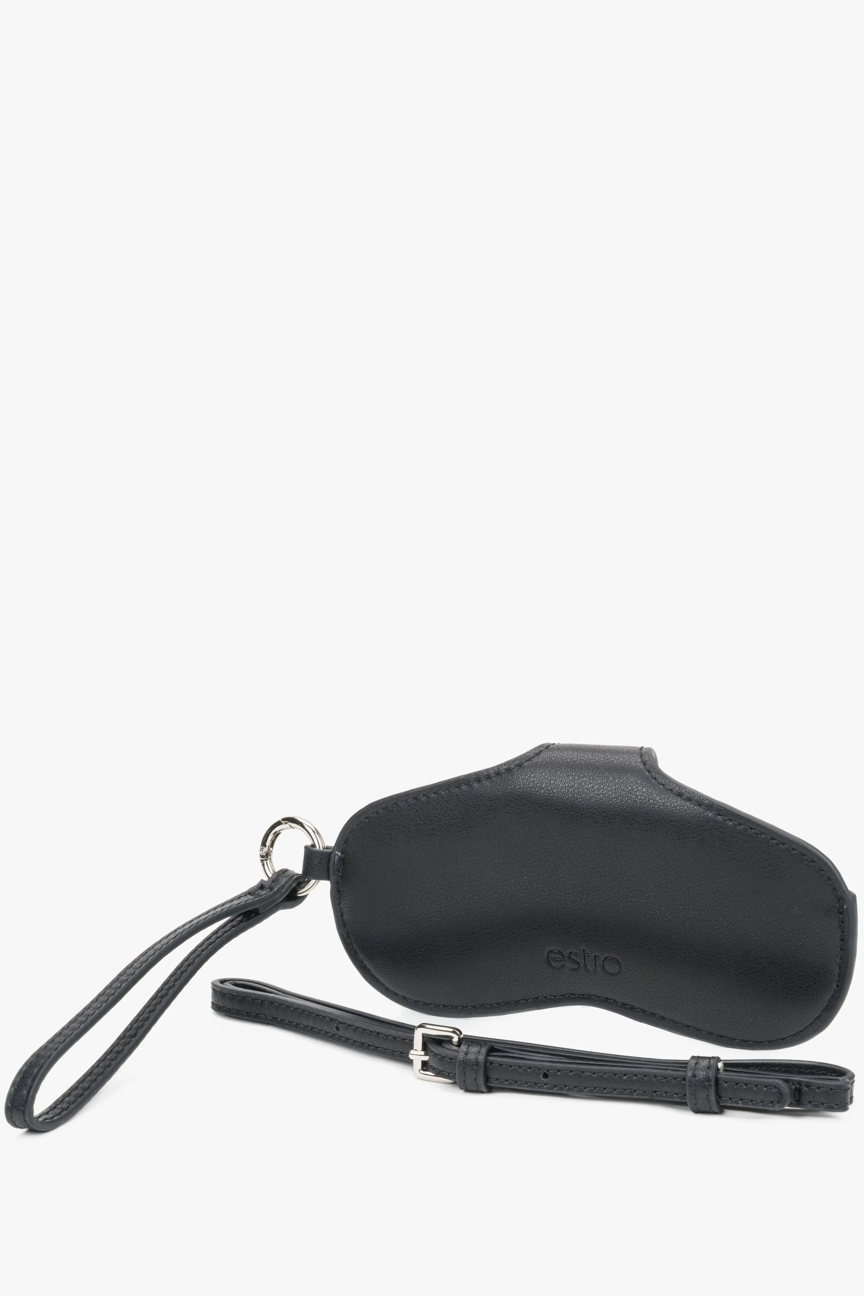 Czarne etui na okulary ze skóry naturalnej Estro ER00119893 - Image 5