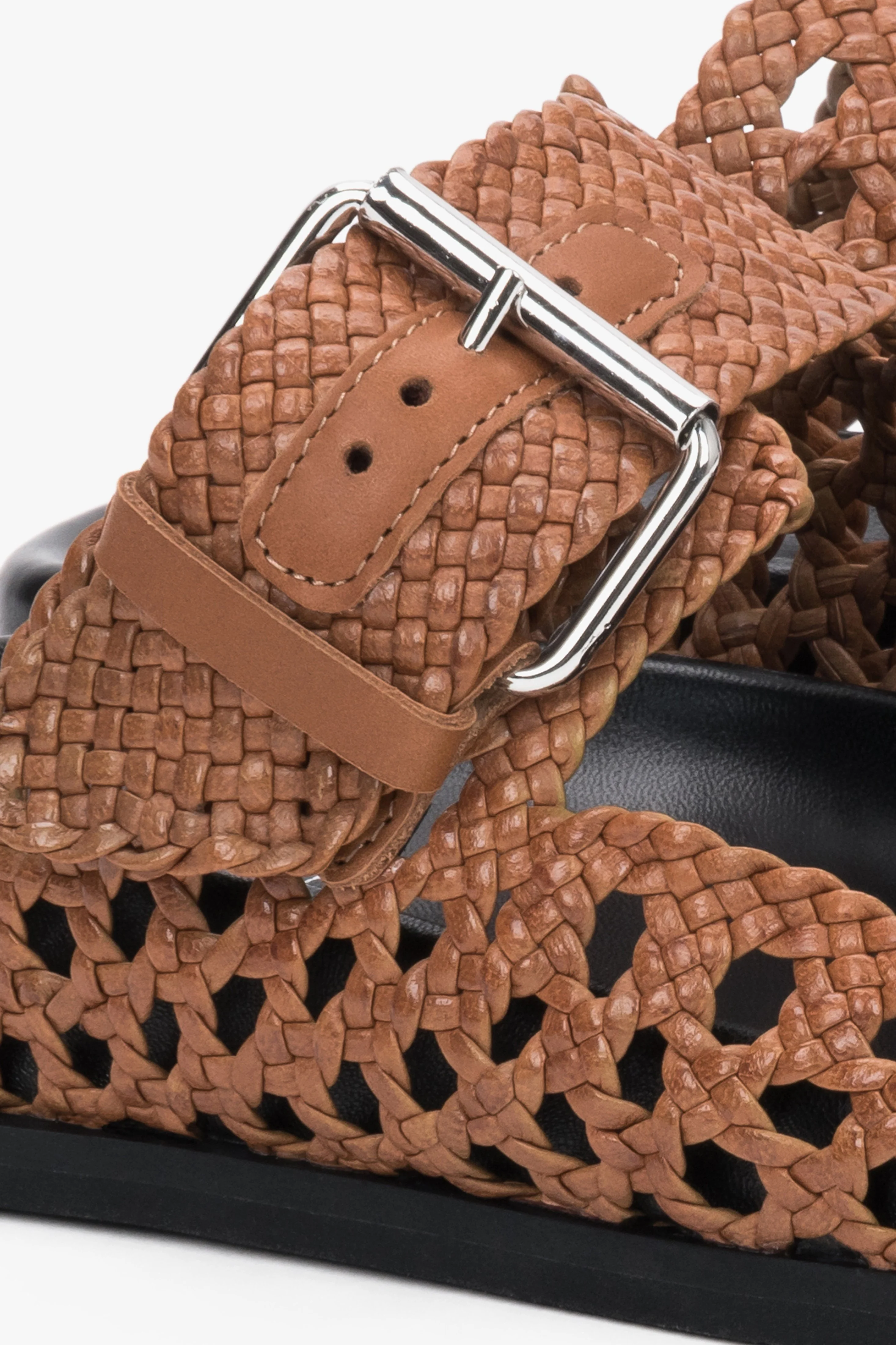 Brązowe klapki damskie z włoskiej skóry naturalnej Premium Guglielmo Rotta ER00119709 - Image 7