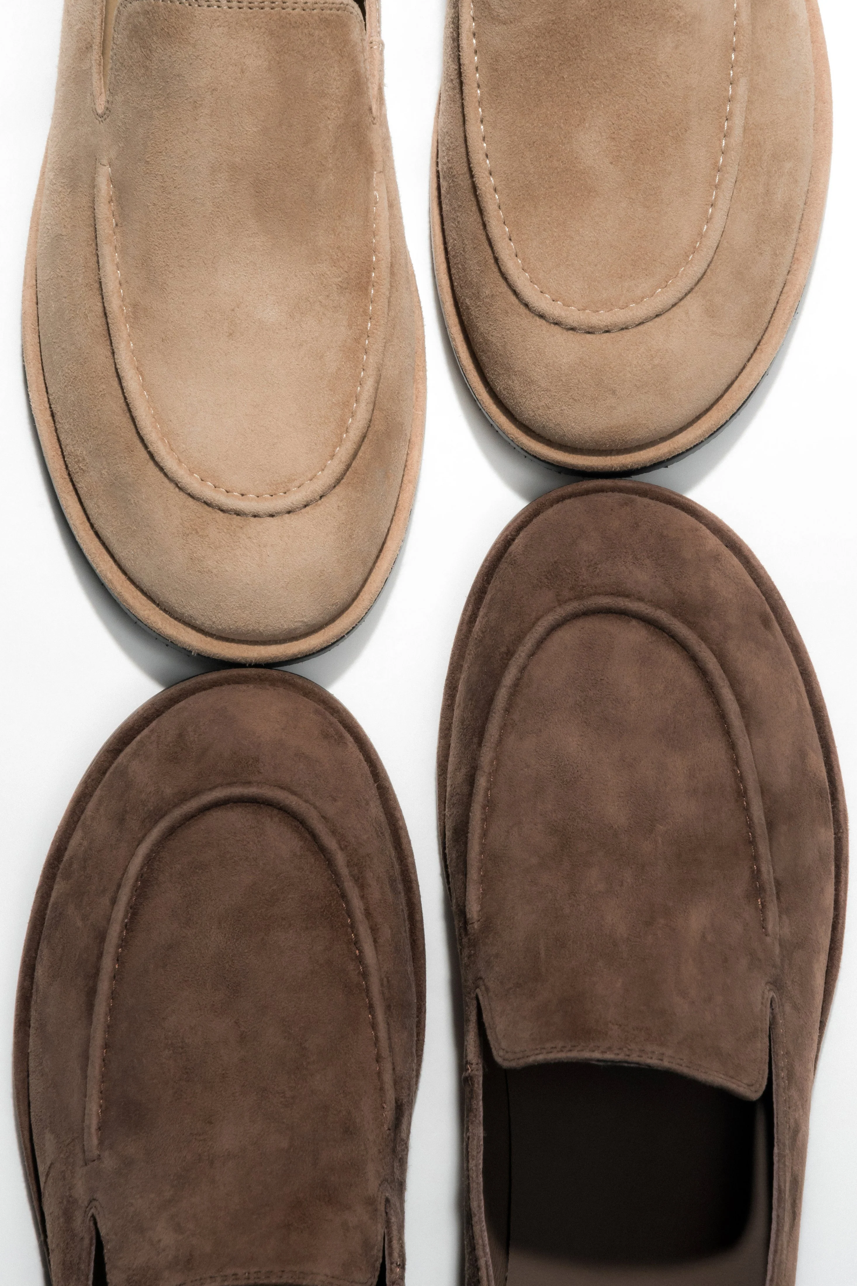 Ciemnobrązowe loafersy damskie z weluru naturalnego na płaskiej podeszwie Estro ER00119021 - Image 4