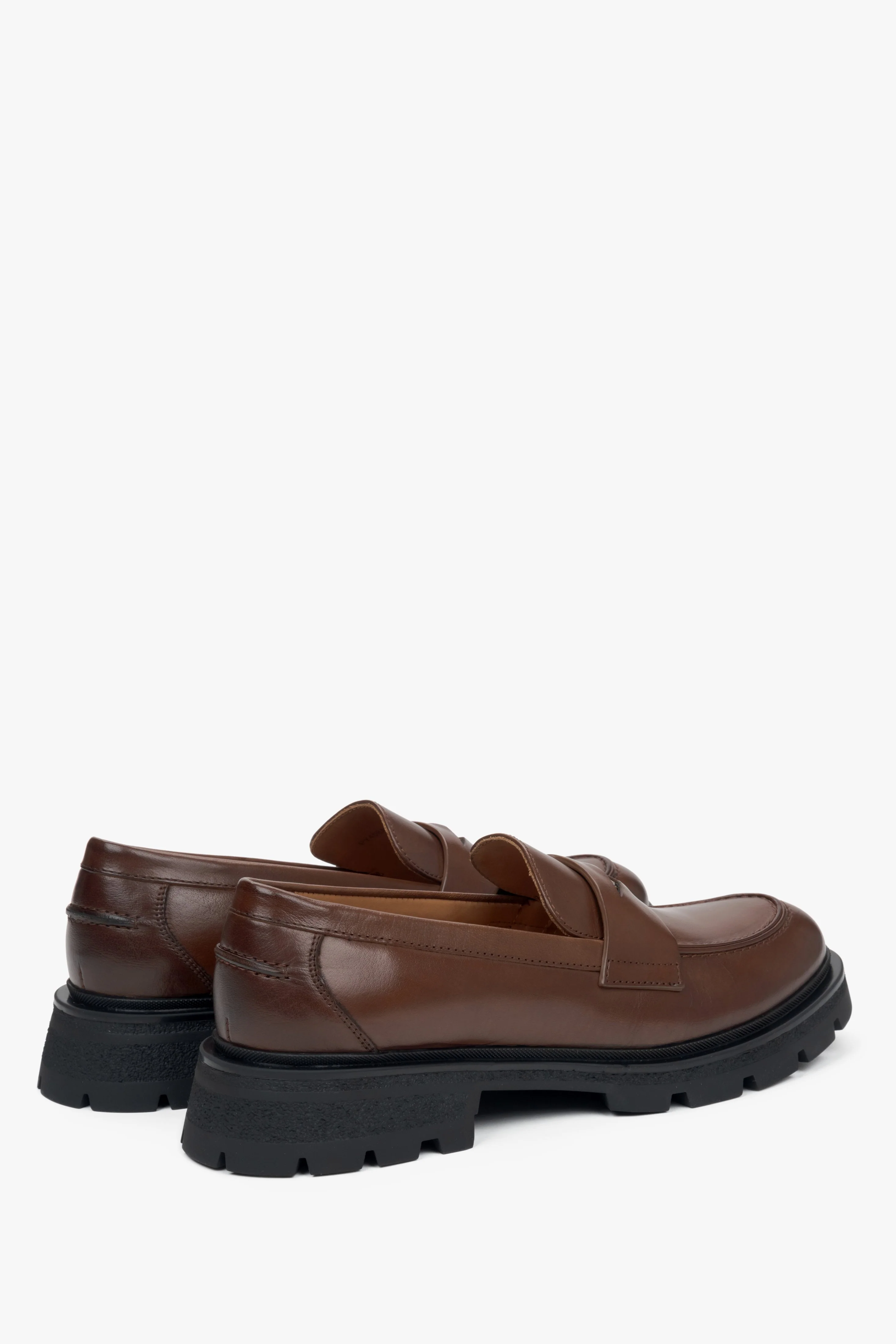 Brązowe mokasyny damskie ze skóry naturalnej Estro ER00115912 - Image 5