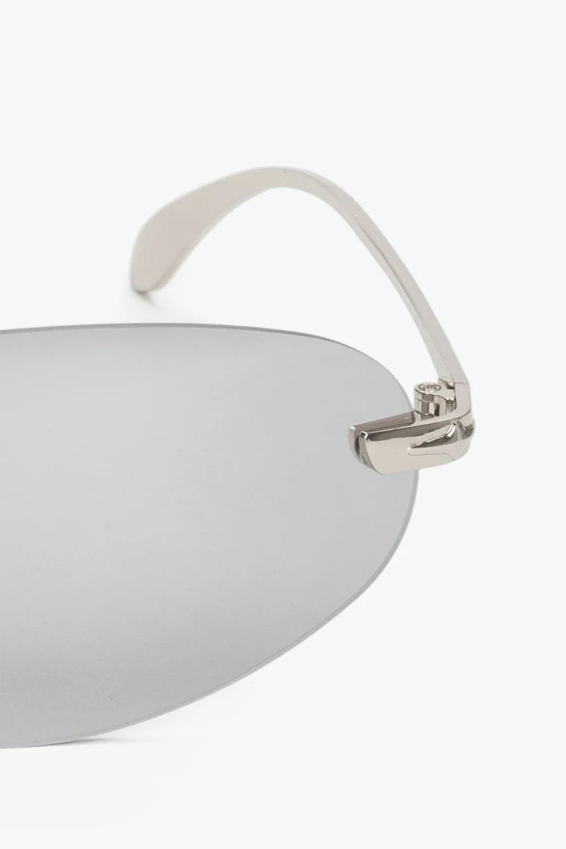 Jasnoszare wąskie okulary przeciwsłoneczne bez ramek Estro ER00119109 - Image 6