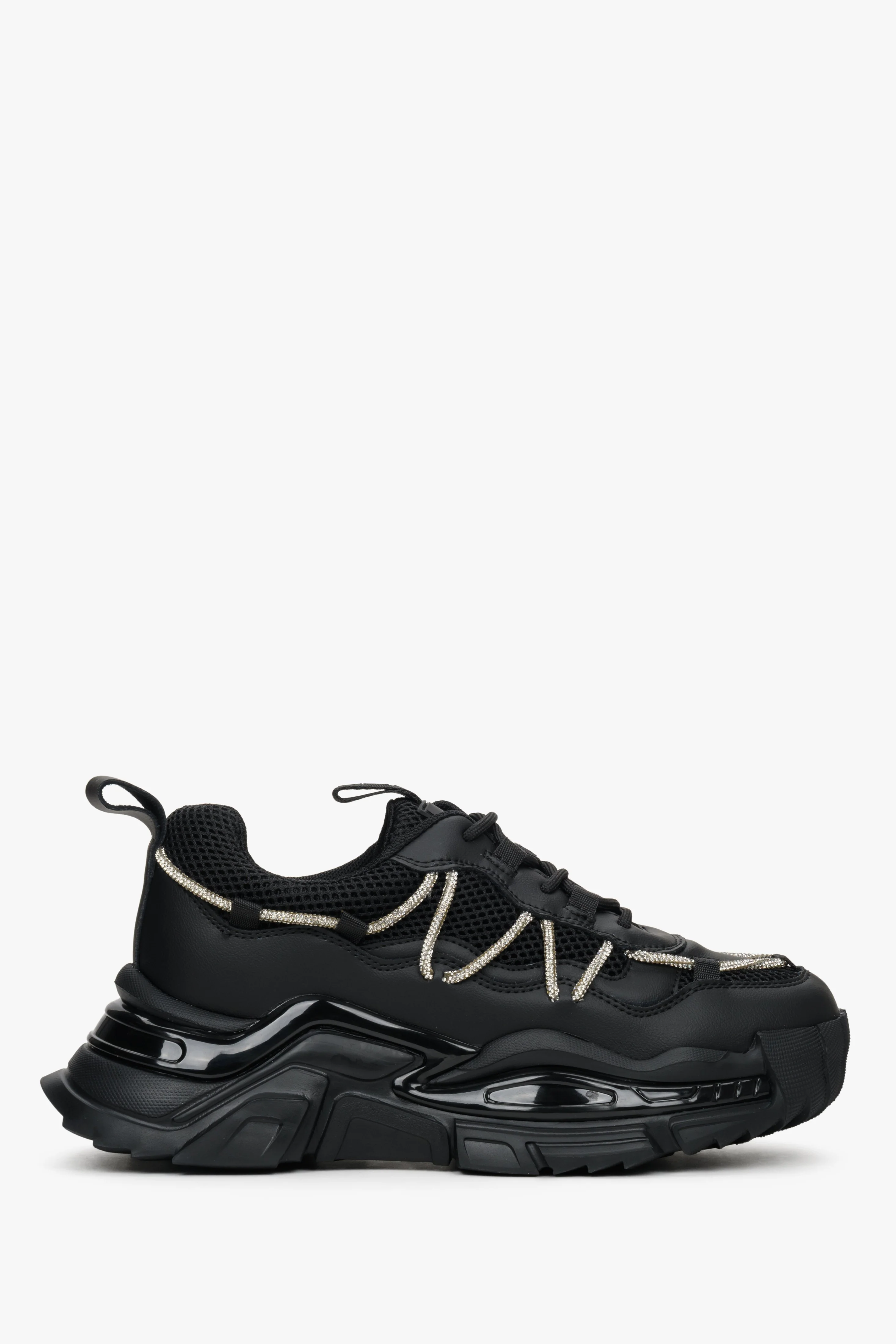Czarne sneakersy damskie z łączonych materiałów ES 8 ER00112605 - Image 2
