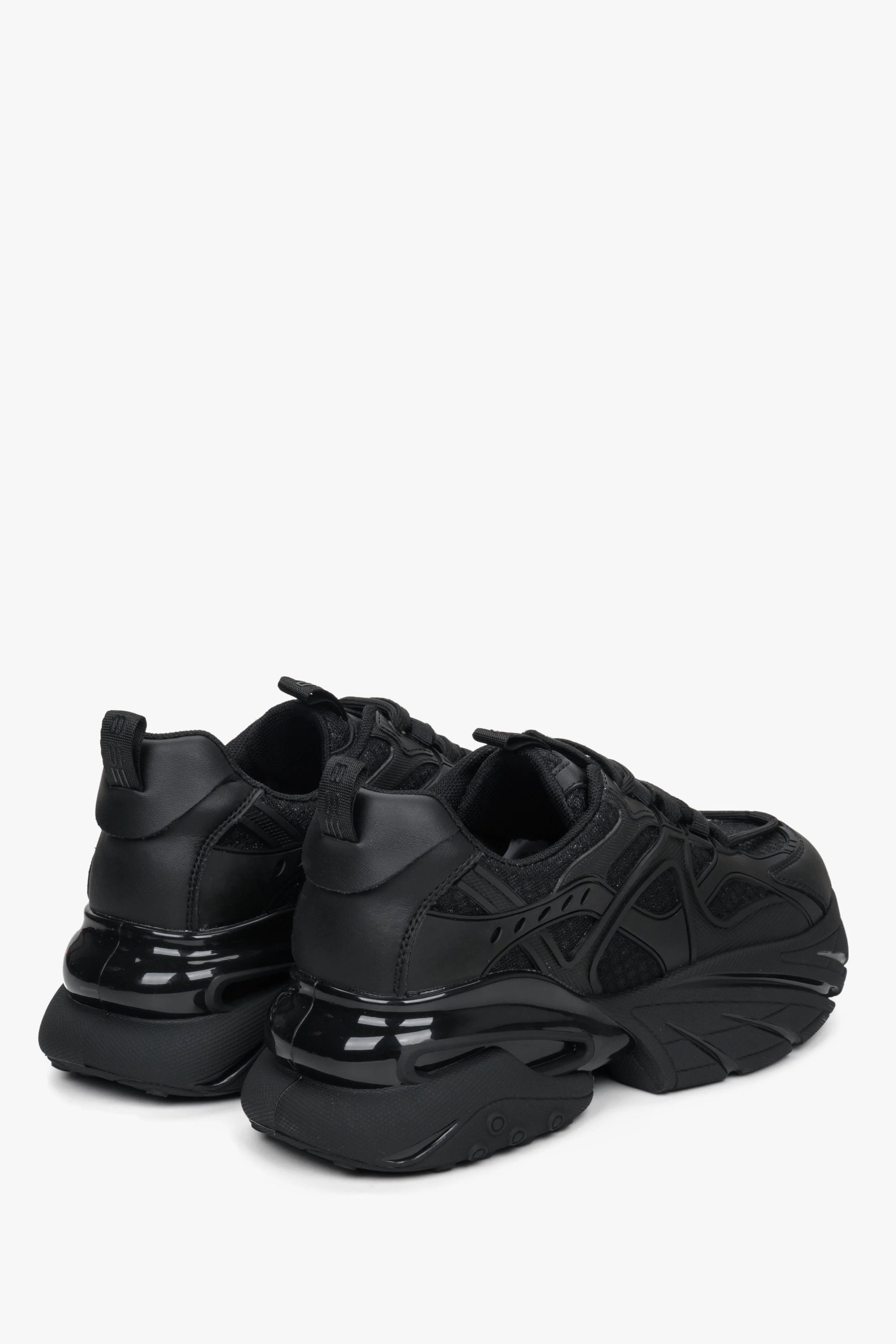 Czarne sneakersy damskie na grubej podeszwie z siateczką ES 8 ER00112601 - Image 4