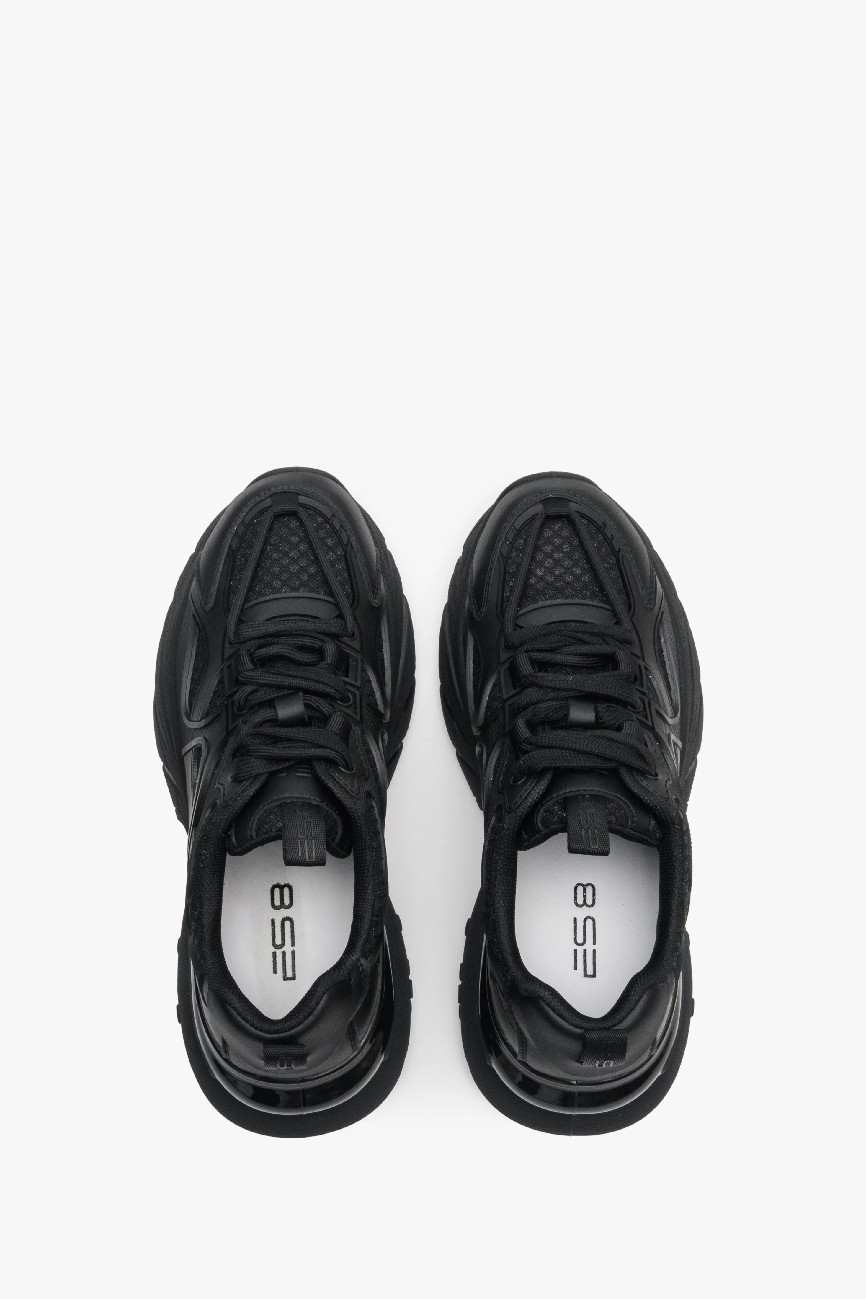 Czarne sneakersy damskie na grubej podeszwie z siateczką ES 8 ER00112601 - Image 5