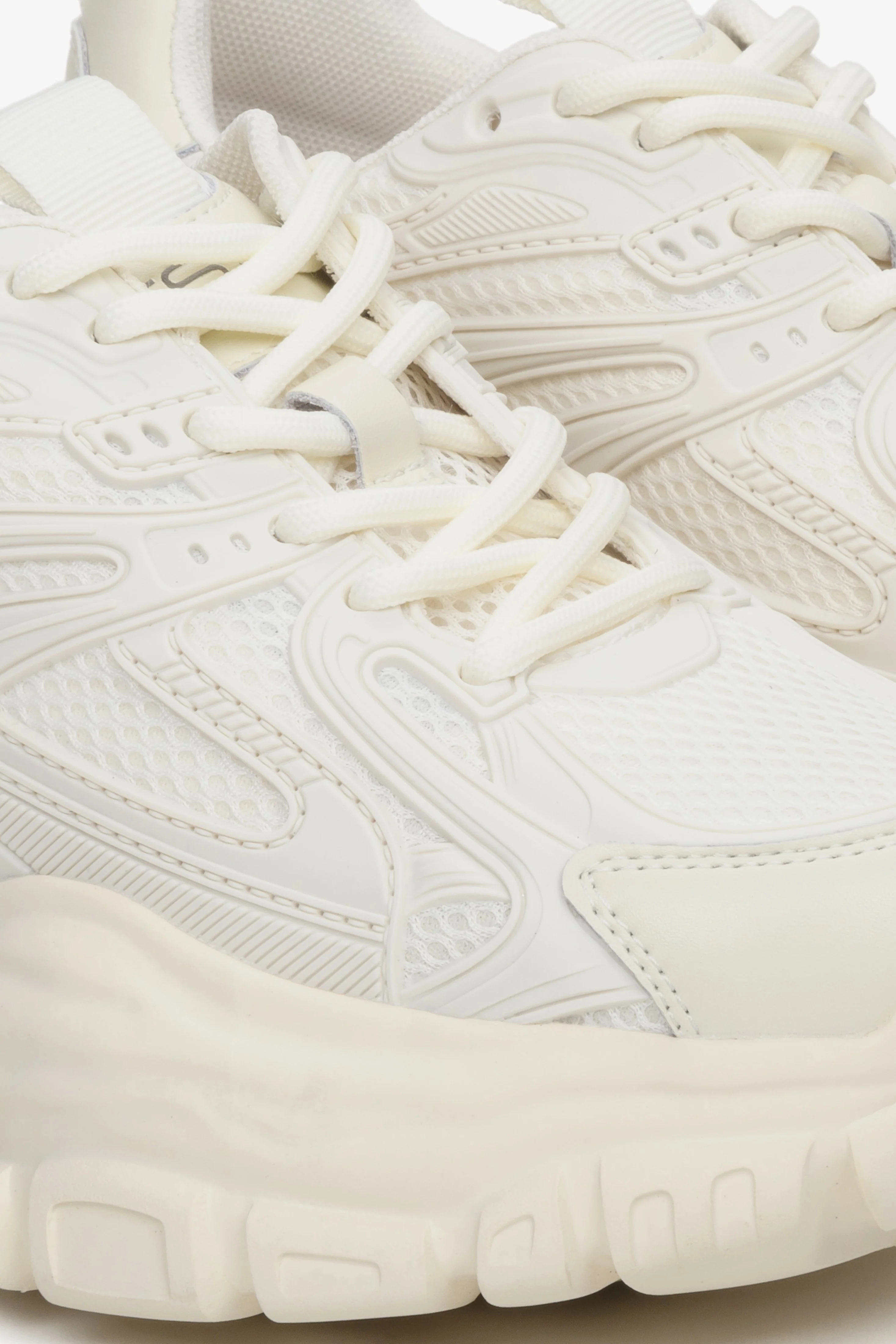 Beżowe sneakersy damskie na platformie ES 8 ER00112599 - Image 6
