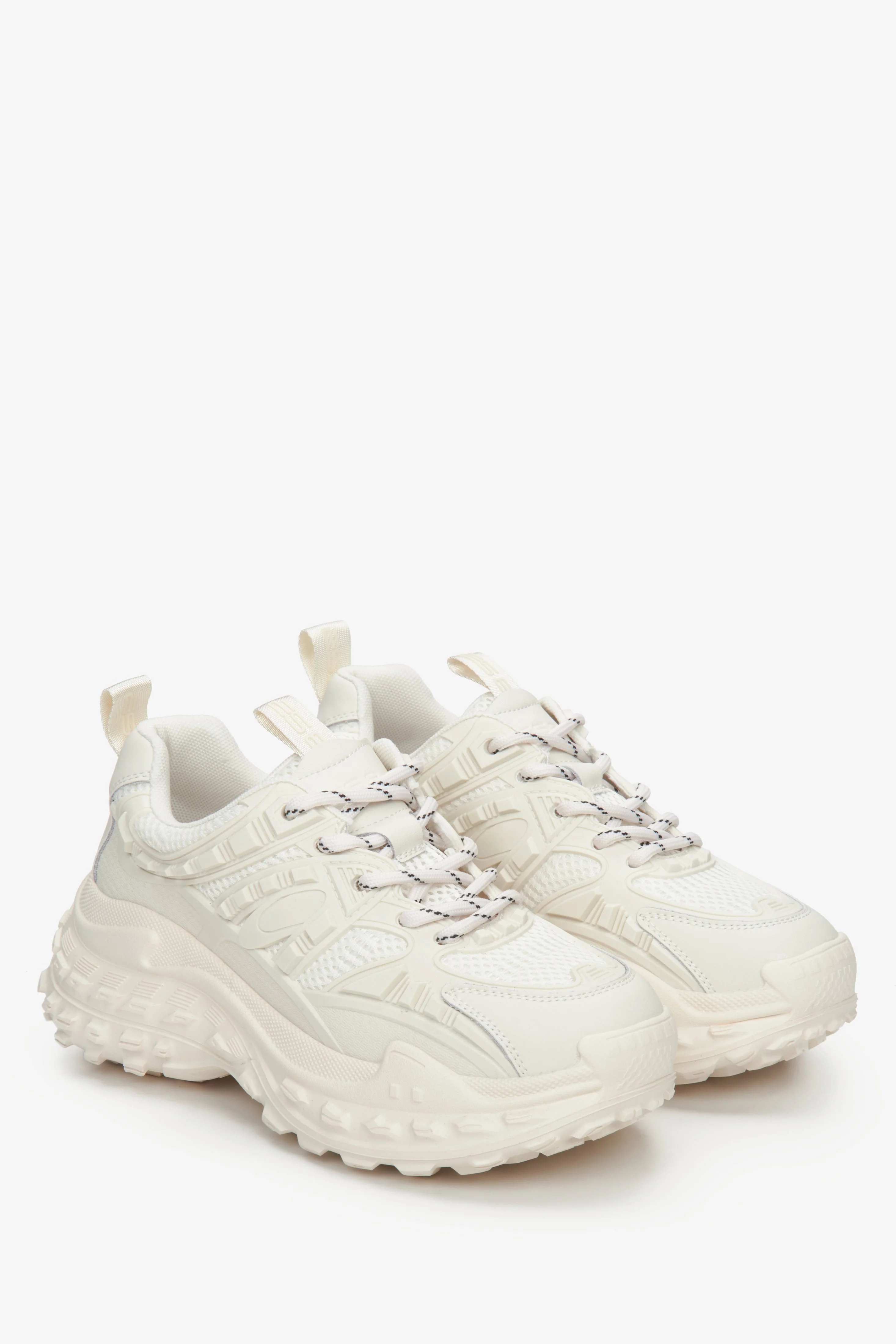 Beżowe sportowe sneakersy damskie na platformie ES8 ER00112602 - Image 2