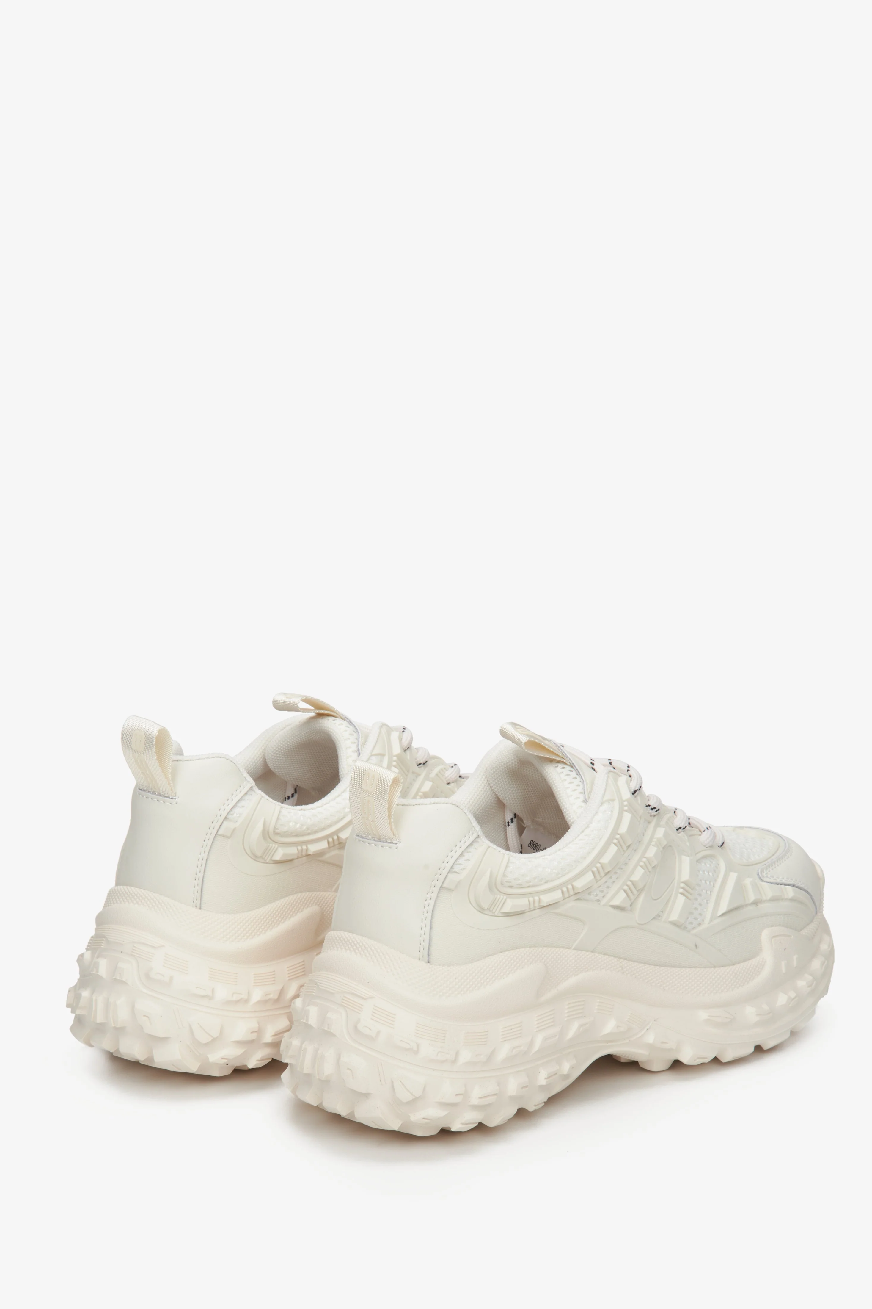 Beżowe sportowe sneakersy damskie na platformie ES8 ER00112602 - Image 5
