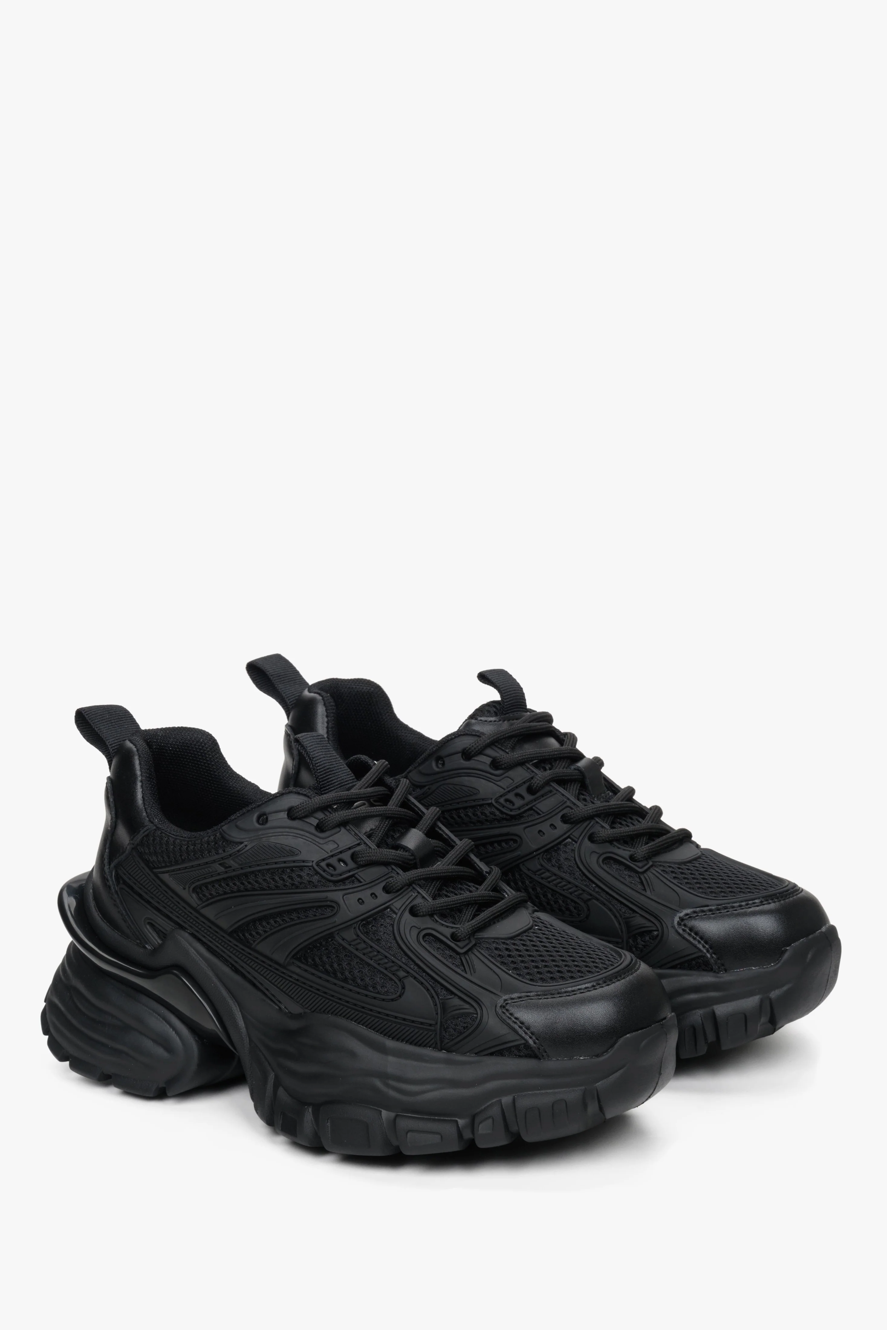 Czarne sneakersy damskie na platformie ES 8 ER00112598 - Image 3
