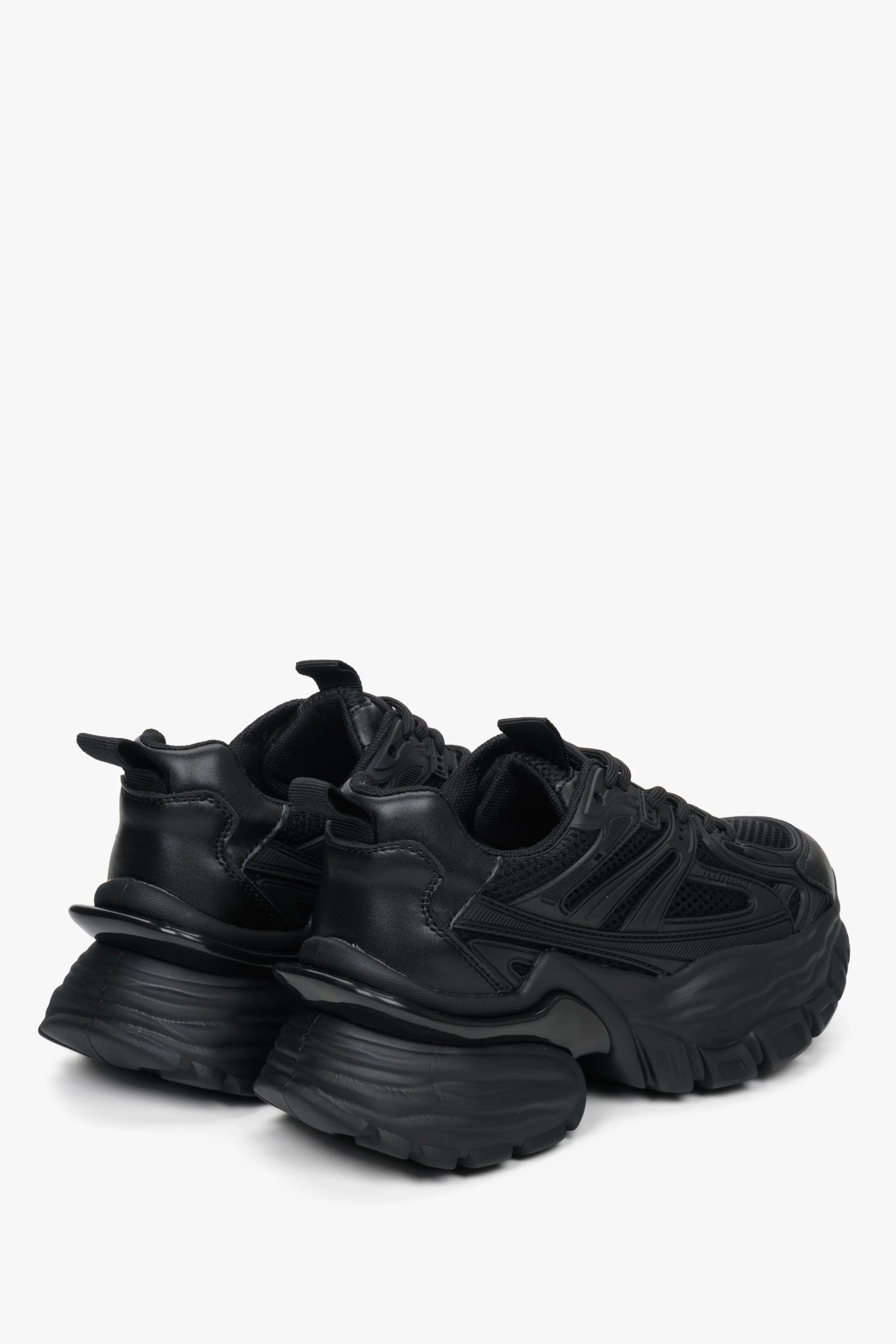 Czarne sneakersy damskie na platformie ES 8 ER00112598 - Image 4