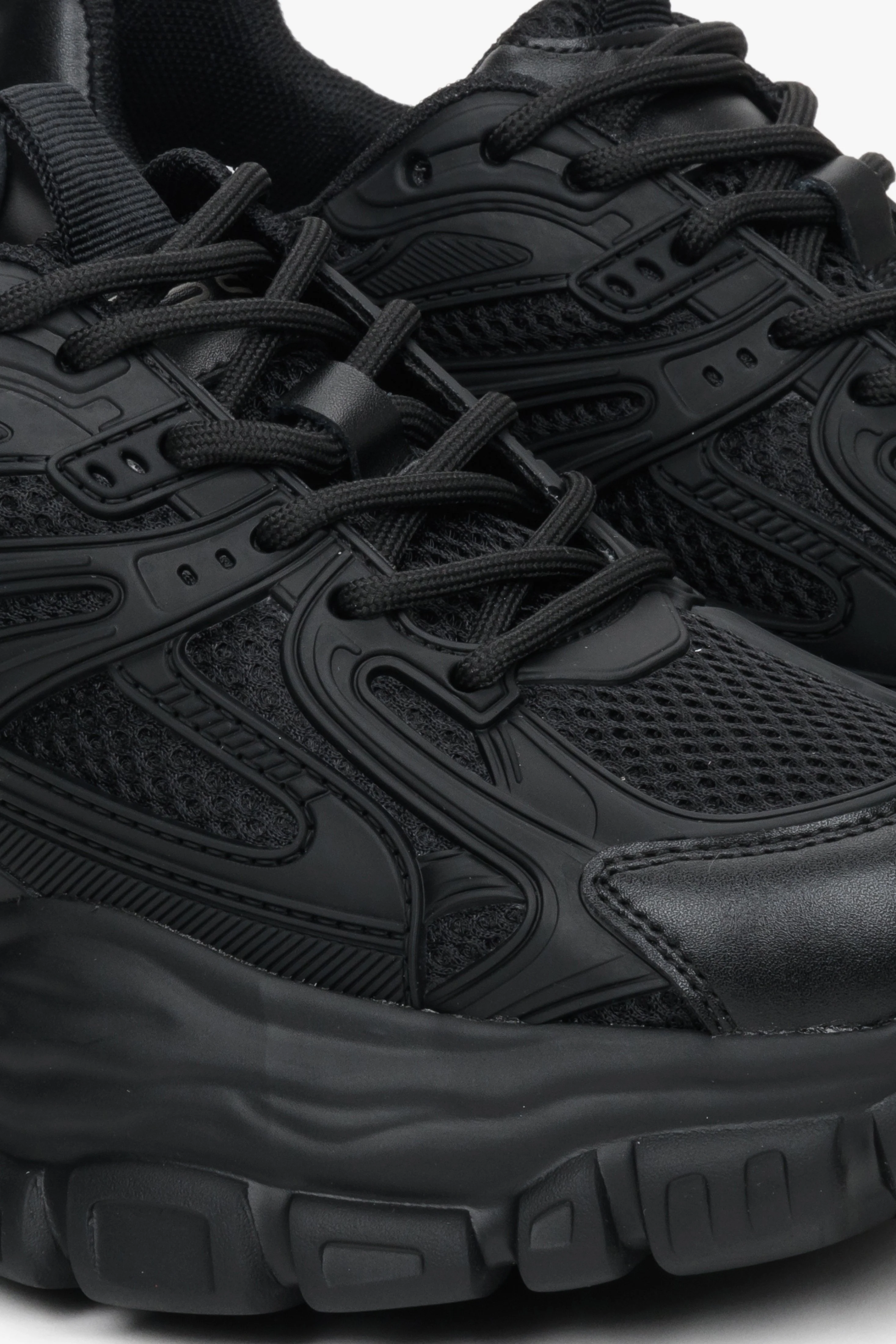 Czarne sneakersy damskie na platformie ES 8 ER00112598 - Image 6