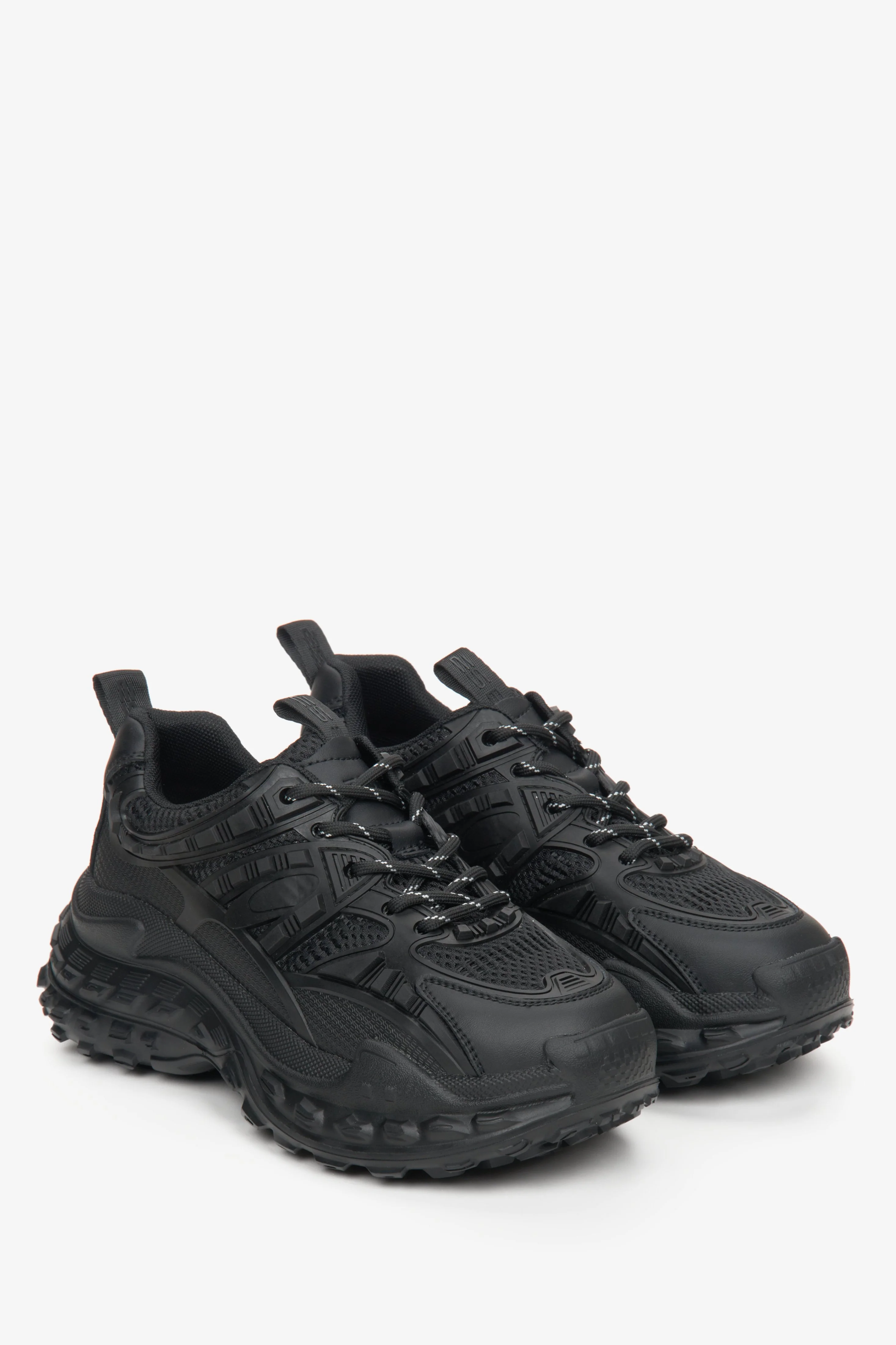 Czarne sportowe sneakersy damskie na platformie ES 8 ER00112604 - Image 2