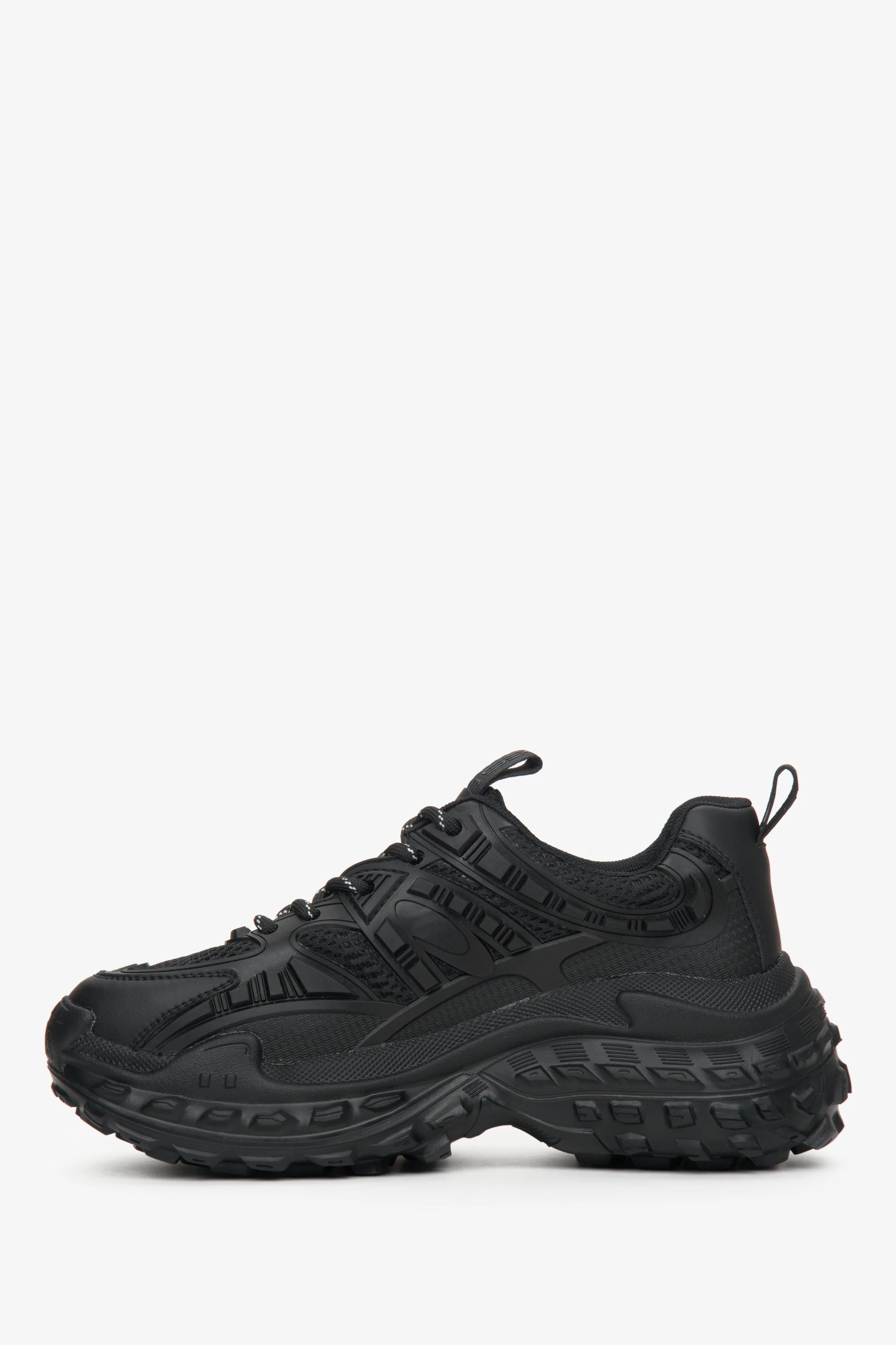 Czarne sportowe sneakersy damskie na platformie ES 8 ER00112604 - Image 3