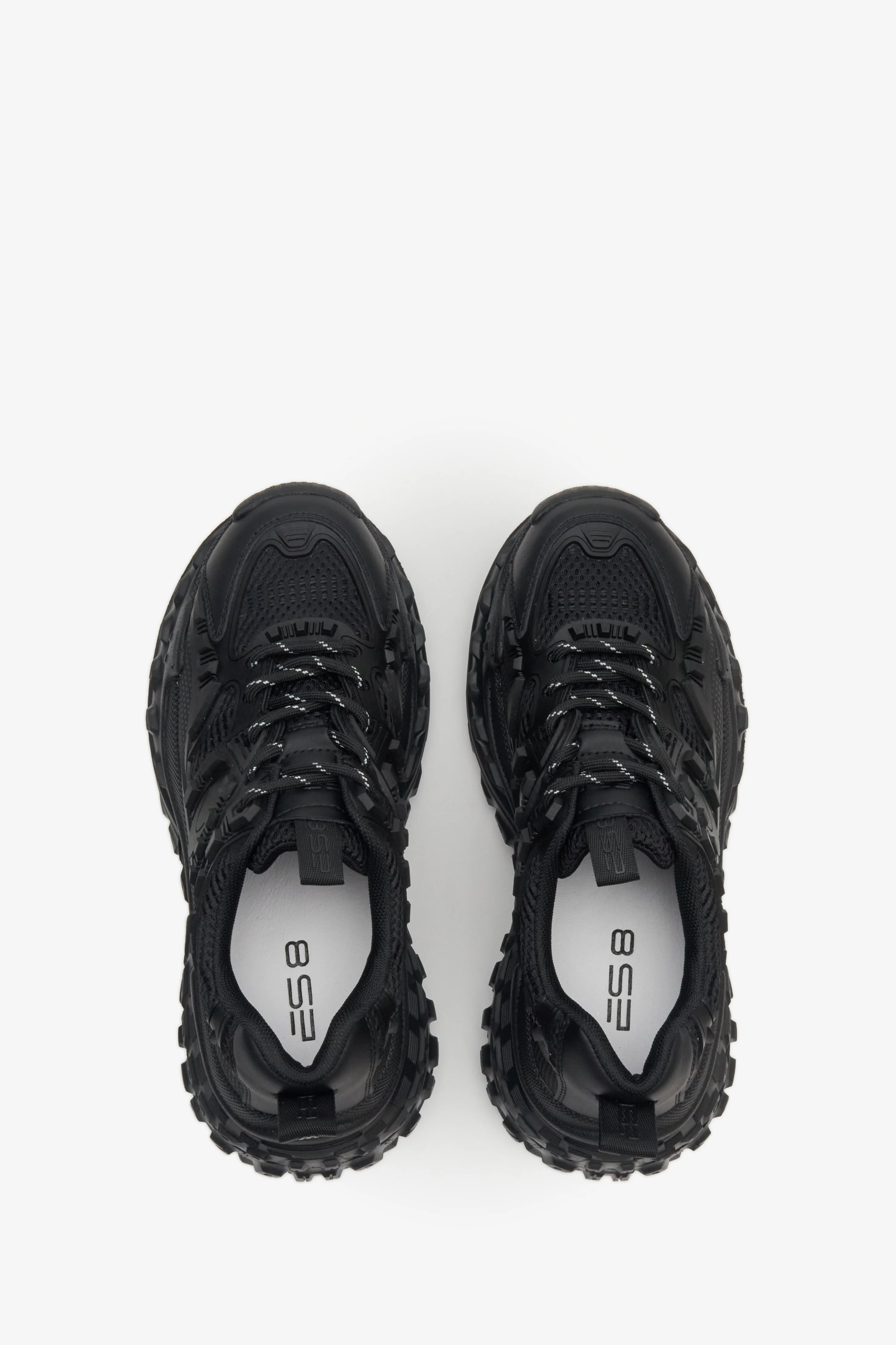 Czarne sportowe sneakersy damskie na platformie ES 8 ER00112604 - Image 4