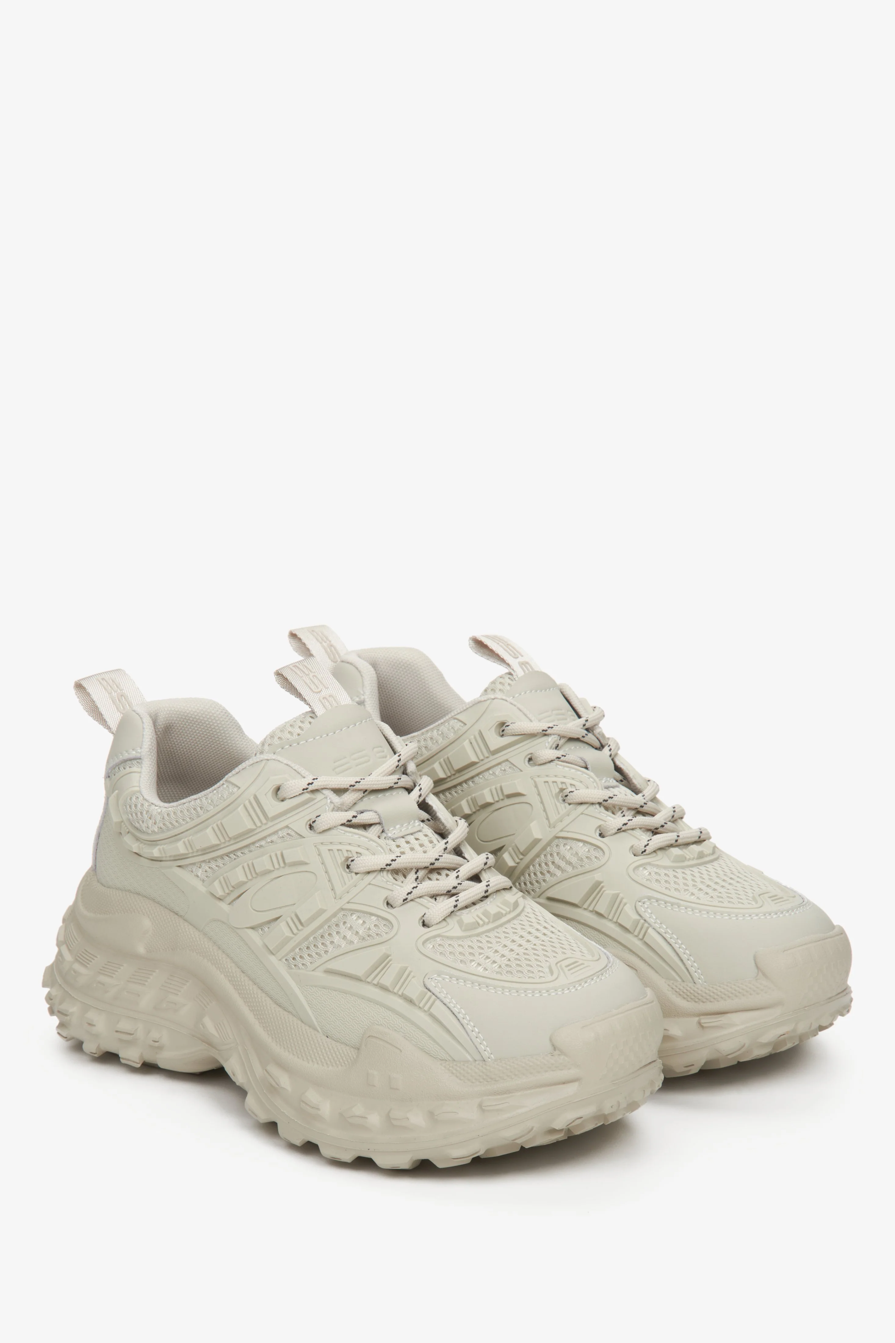 Jasnozielone sportowe sneakersy damskie na platformie ES8 ER00112603 - Image 2