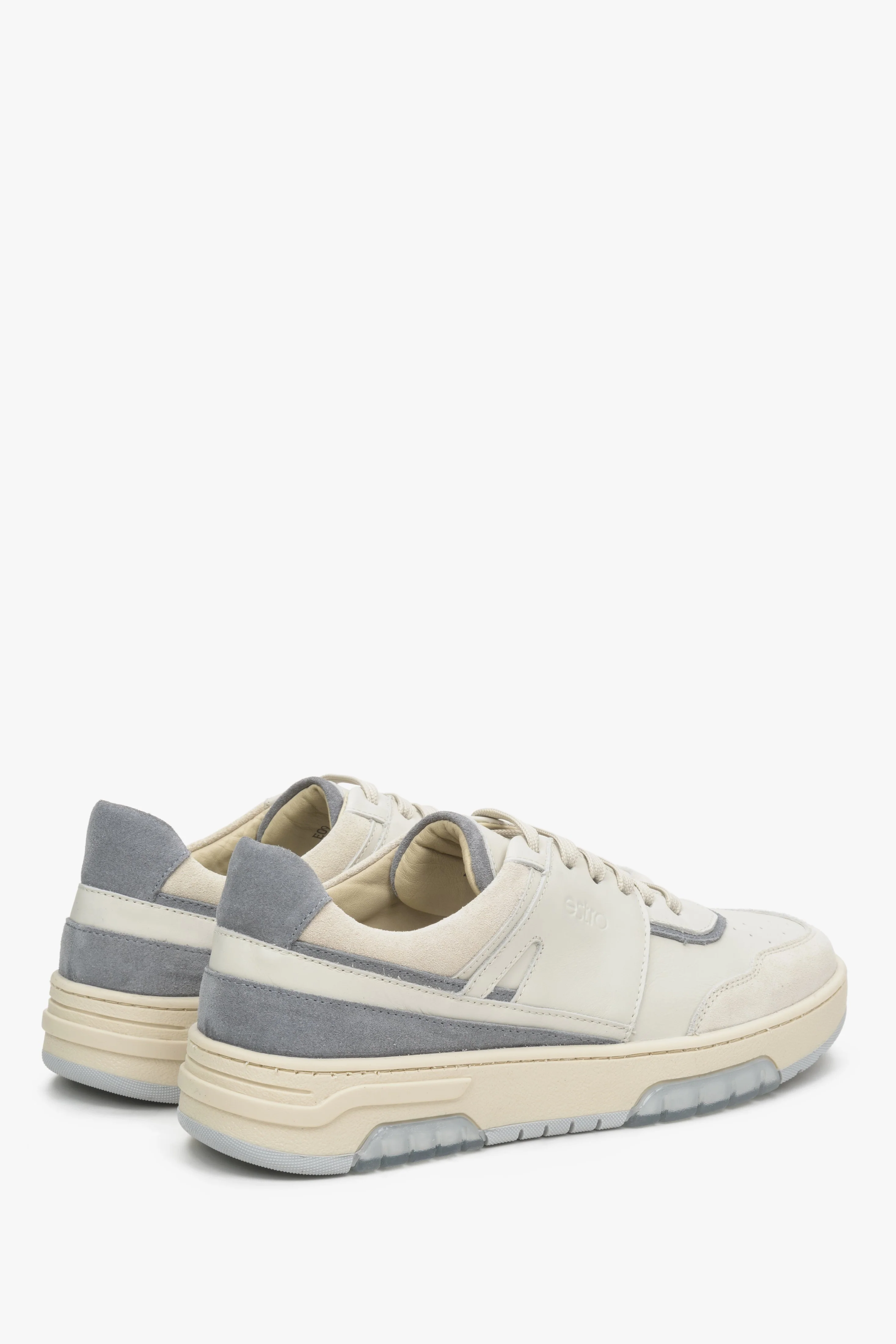 Niebiesko-białe sneakersy damskie z łączonych materiałów Estro ER00113300 - Image 6