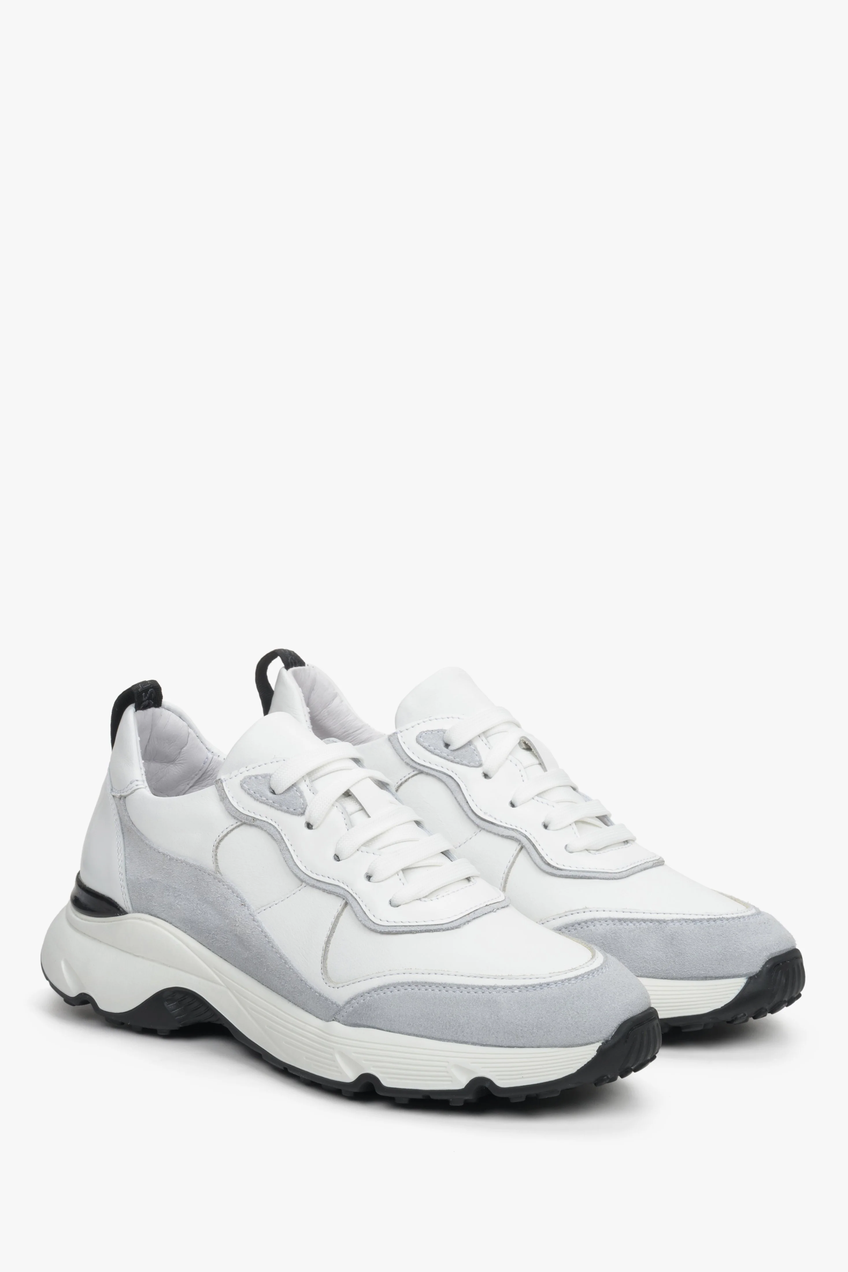 Białe sneakersy damskie ze skóry naturalnej Estro ER00111357 - Image 2