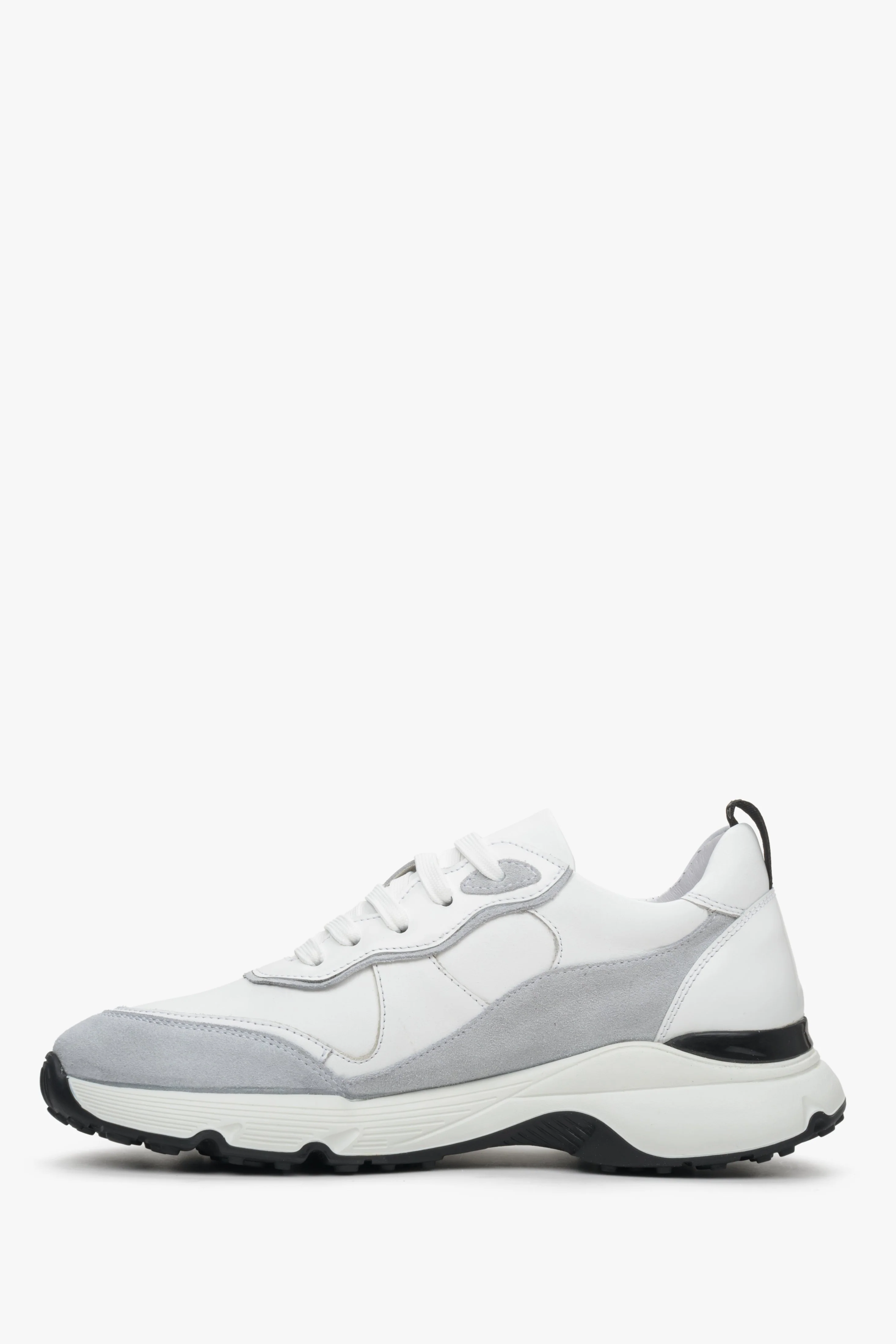 Białe sneakersy damskie ze skóry naturalnej Estro ER00111357 - Image 4