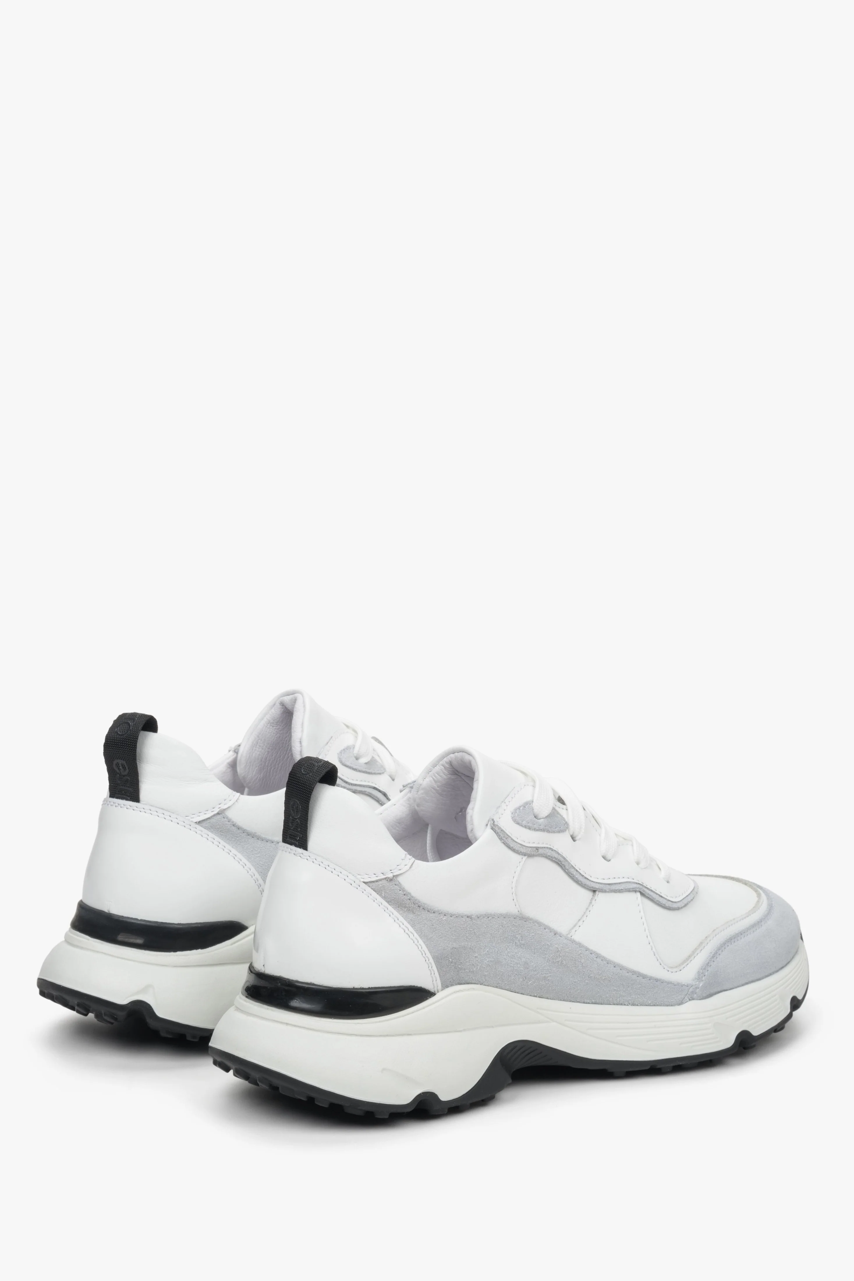 Białe sneakersy damskie ze skóry naturalnej Estro ER00111357 - Image 5