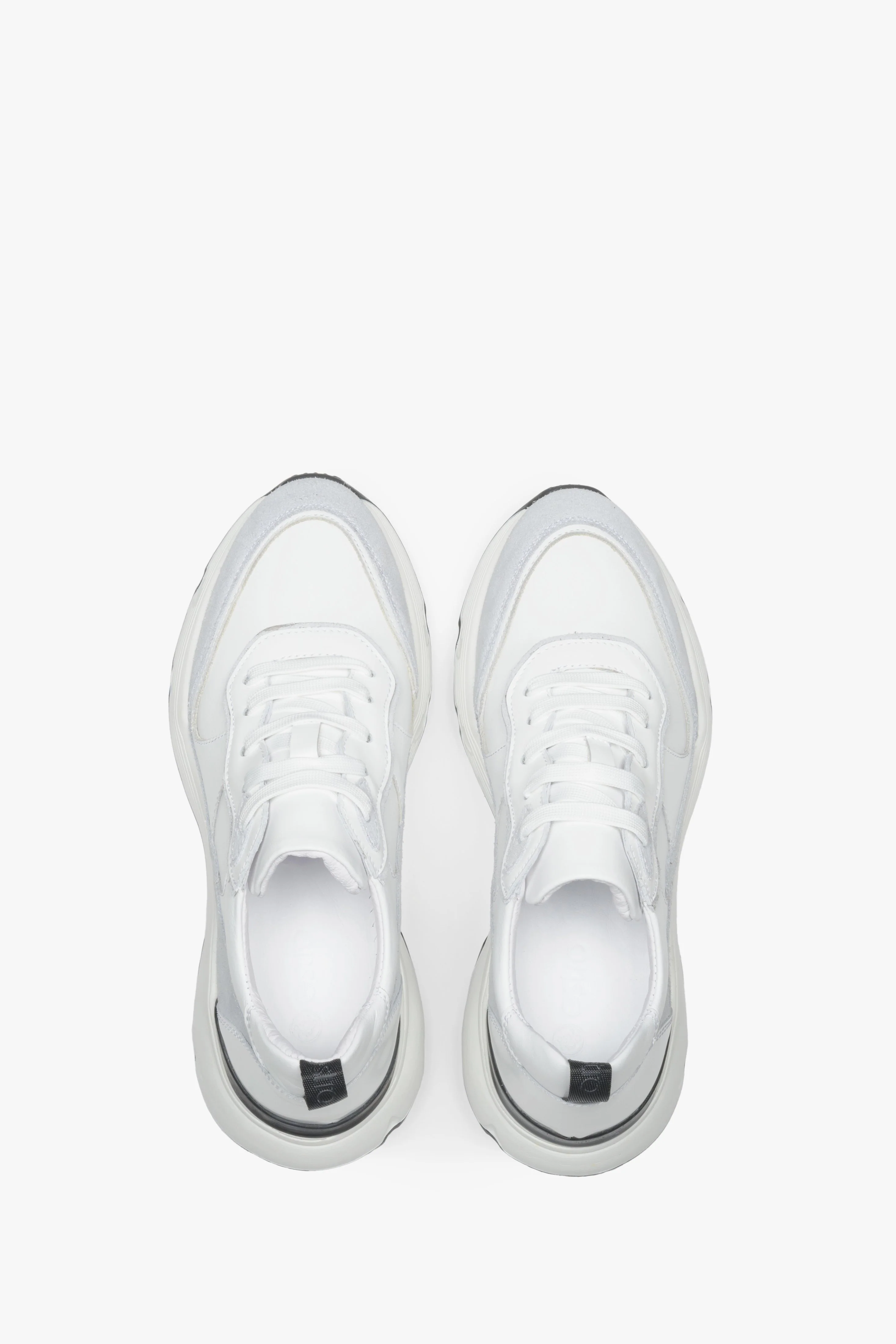 Białe sneakersy damskie ze skóry naturalnej Estro ER00111357 - Image 6