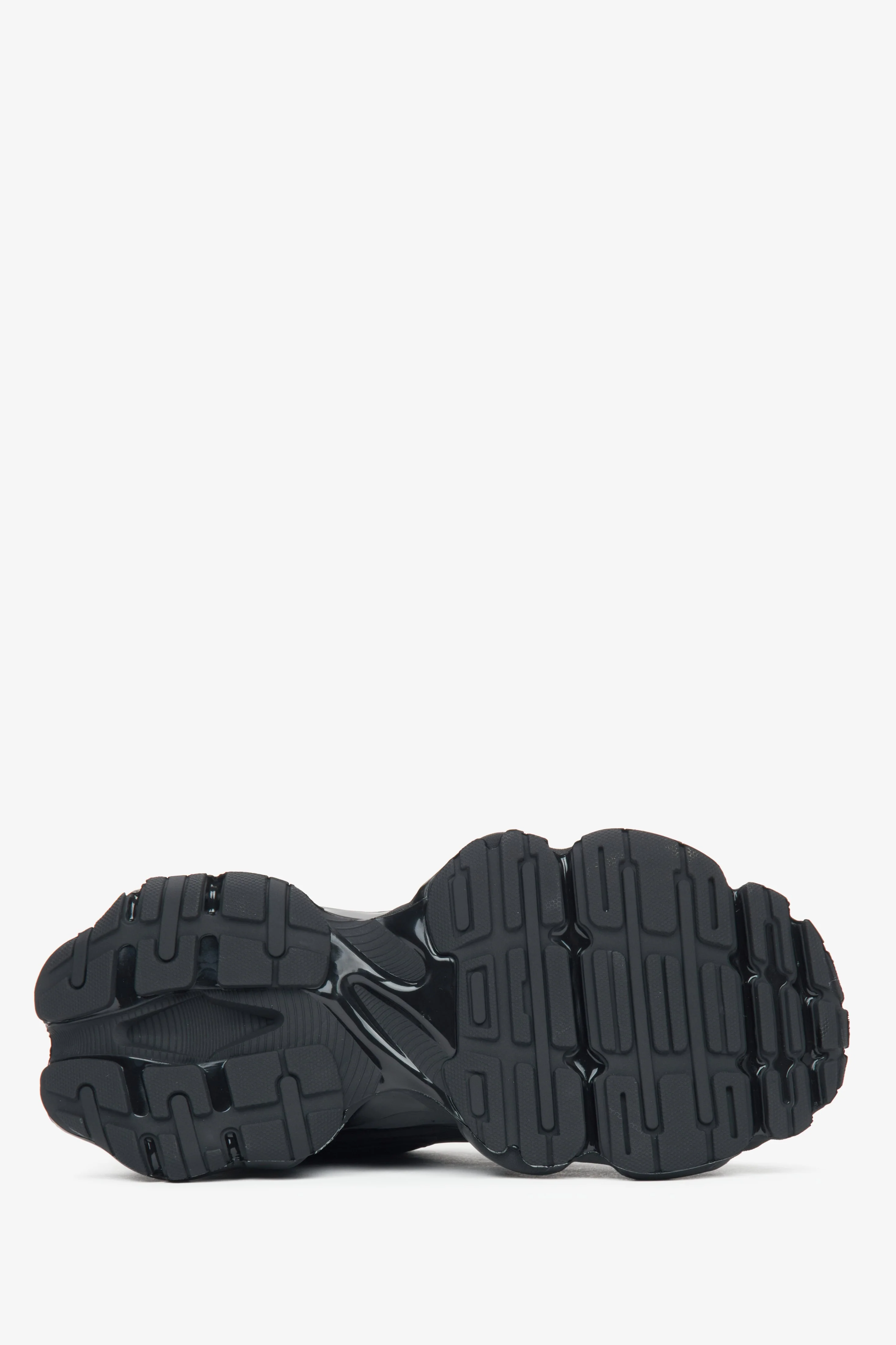 Czarne skórzane sneakersy damskie na grubej podeszwie ES8 ER00115998 - Image 6
