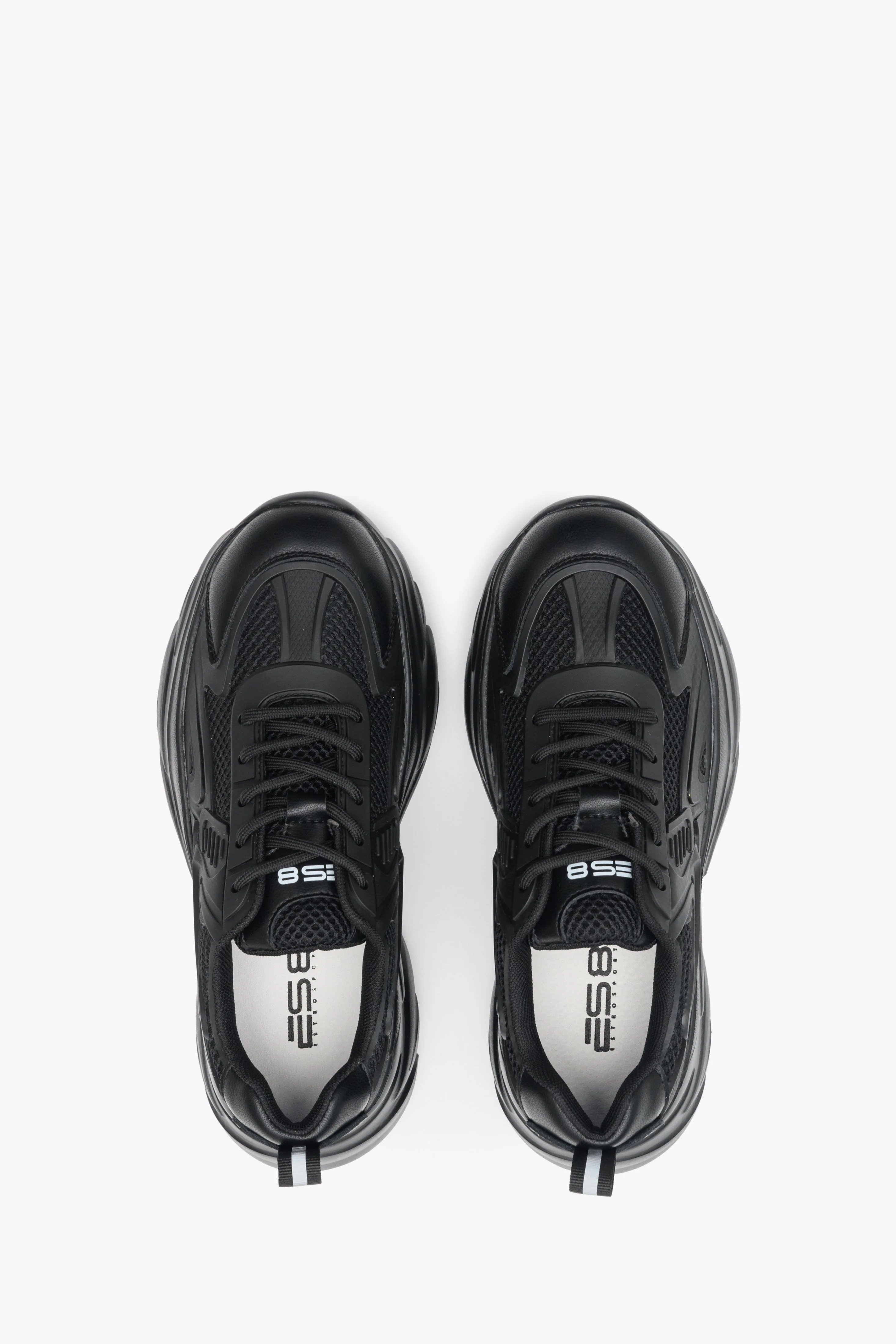 Czarne sneakersy damskie na grubej podeszwie ES 8 ER00112275 - Image 4
