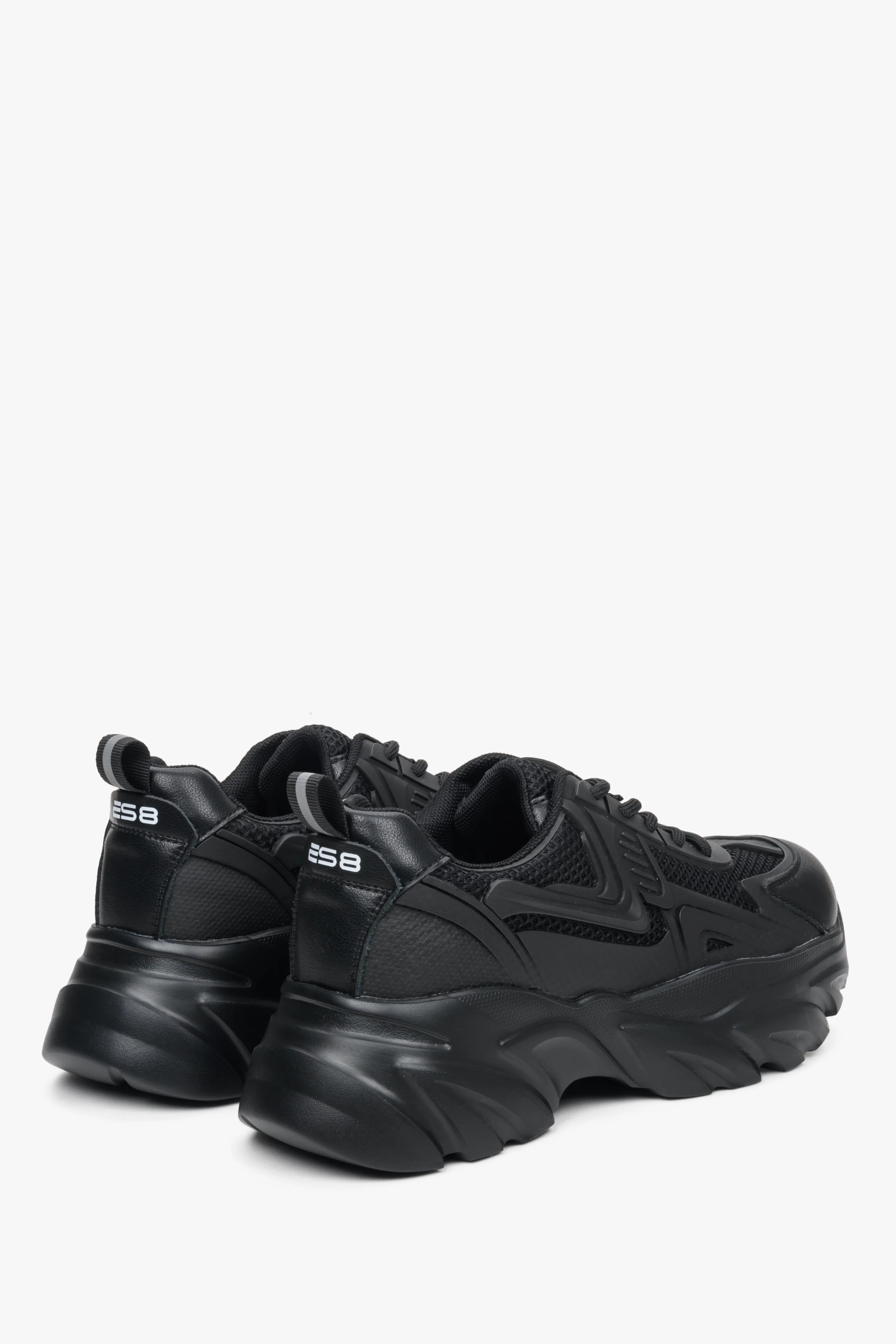 Czarne sneakersy damskie na grubej podeszwie ES 8 ER00112275 - Image 5