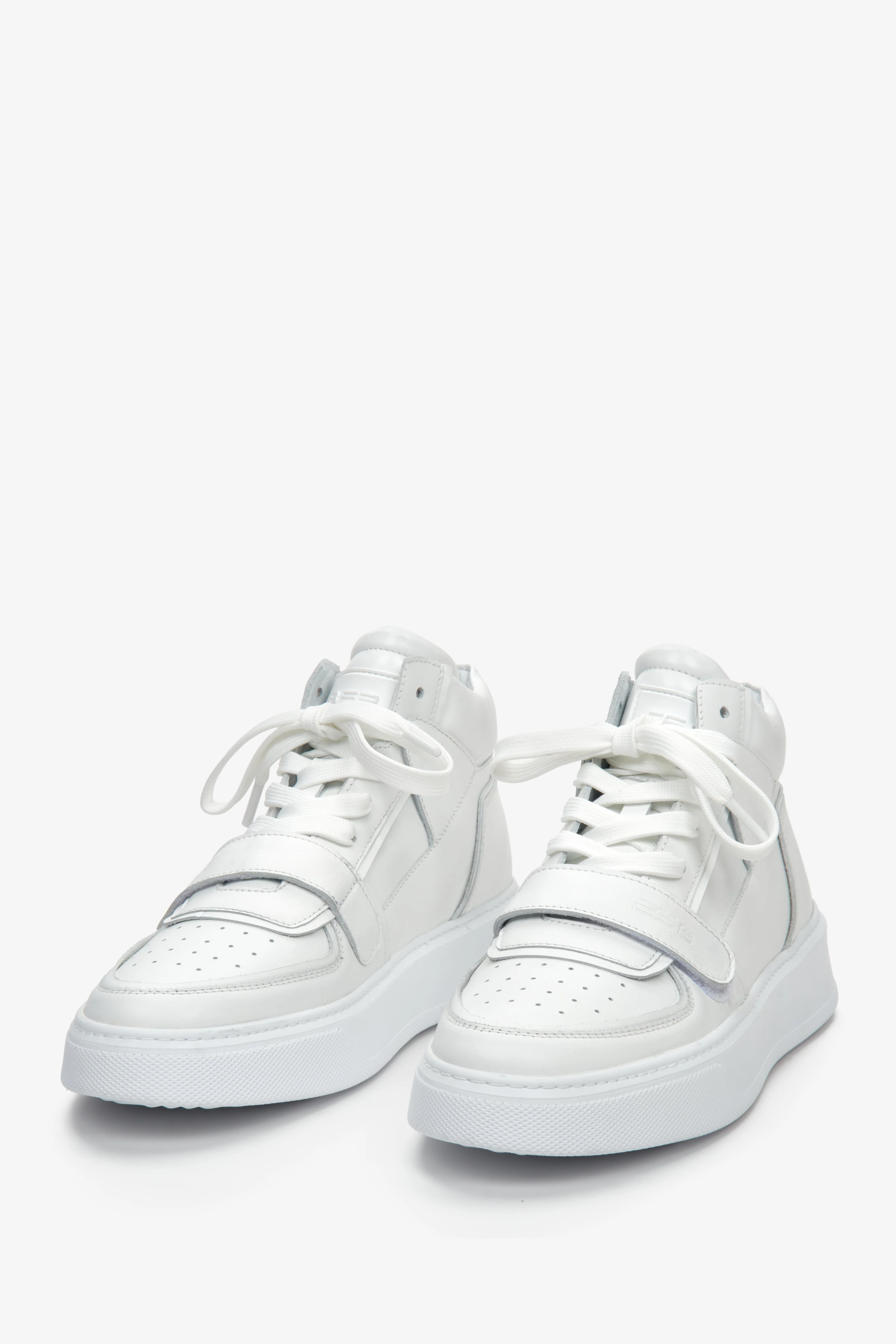 Białe wysokie sneakersy damskie skórzane ES8 ER00111173 - Image 3