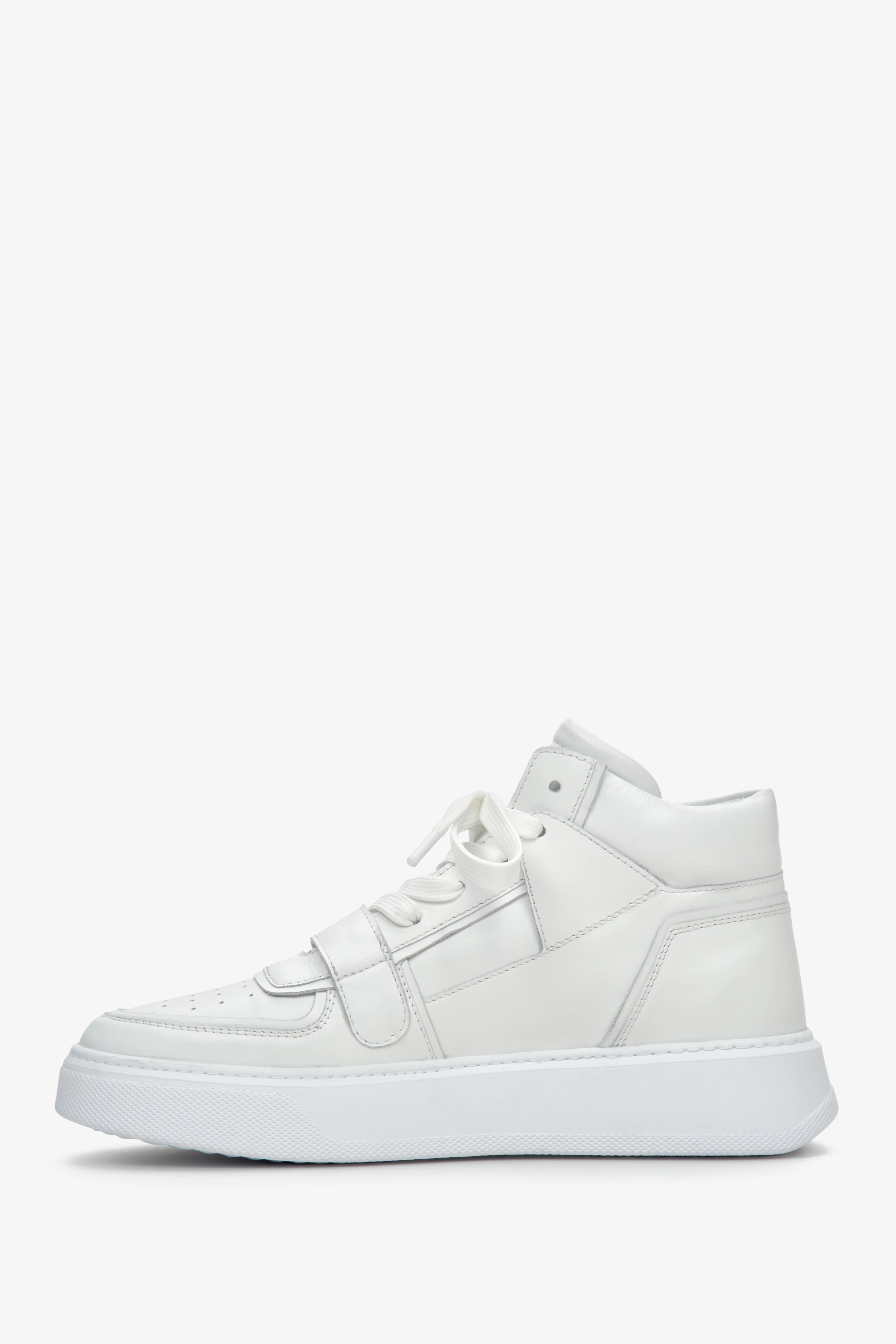 Białe wysokie sneakersy damskie skórzane ES8 ER00111173 - Image 4