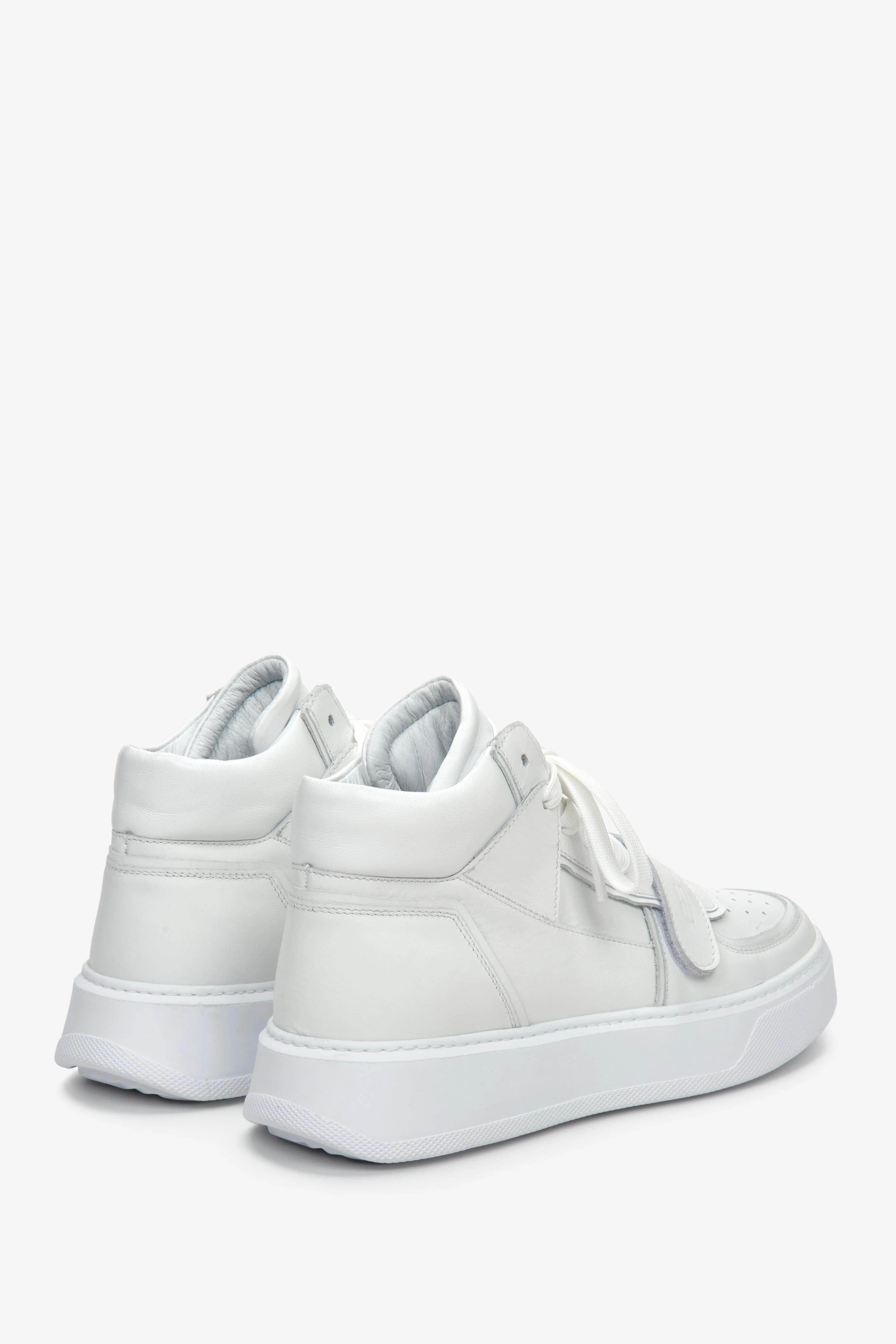 Białe wysokie sneakersy damskie skórzane ES8 ER00111173 - Image 5