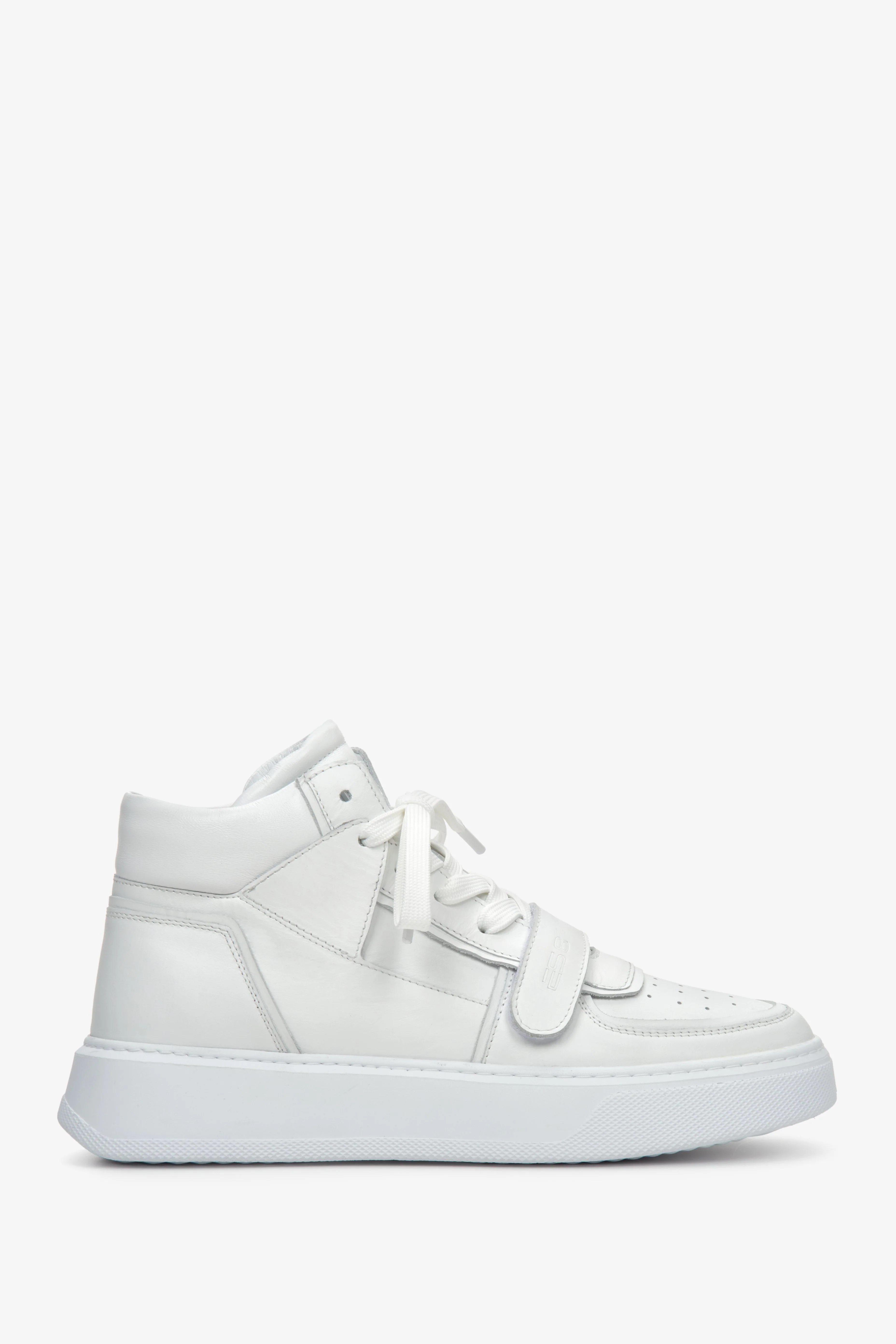 Białe wysokie sneakersy damskie skórzane ES8 ER00111173 - Image 6