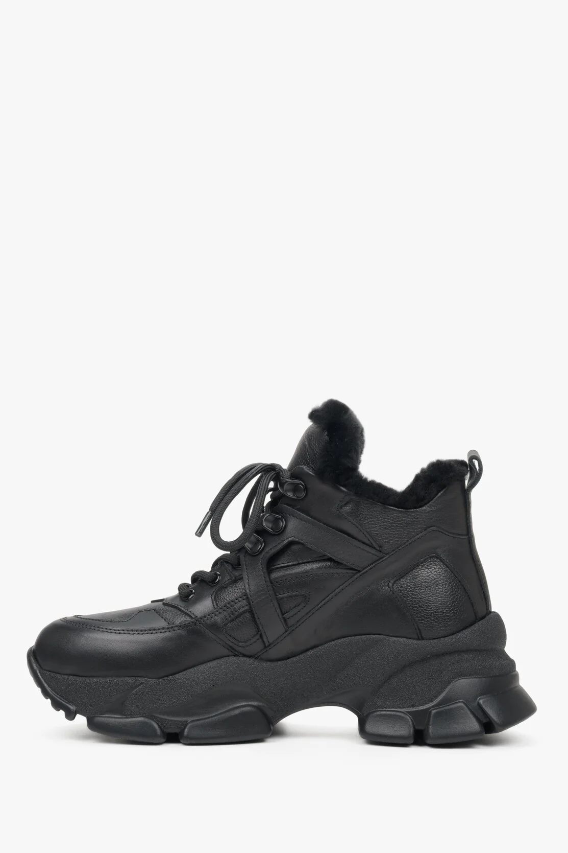 Wysokie zimowe sneakersy damskie z futerkiem Estro ER00112003 - Image 4