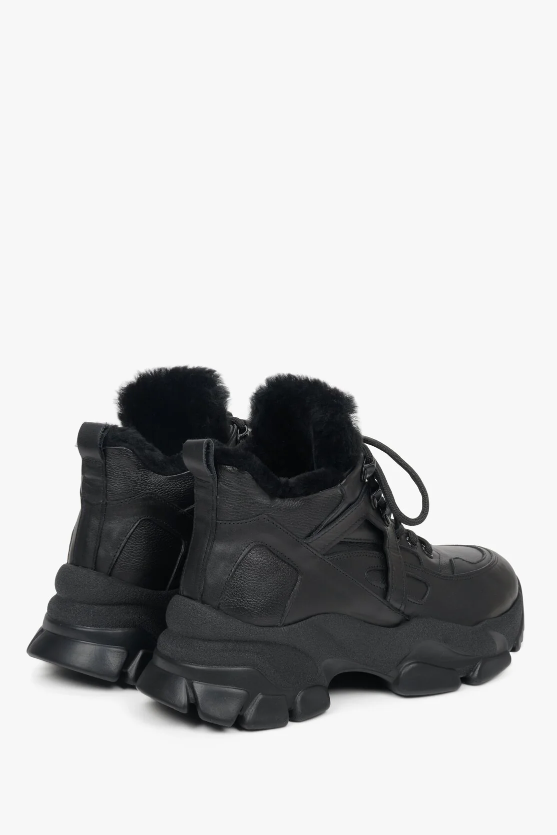 Wysokie zimowe sneakersy damskie z futerkiem Estro ER00112003 - Image 5