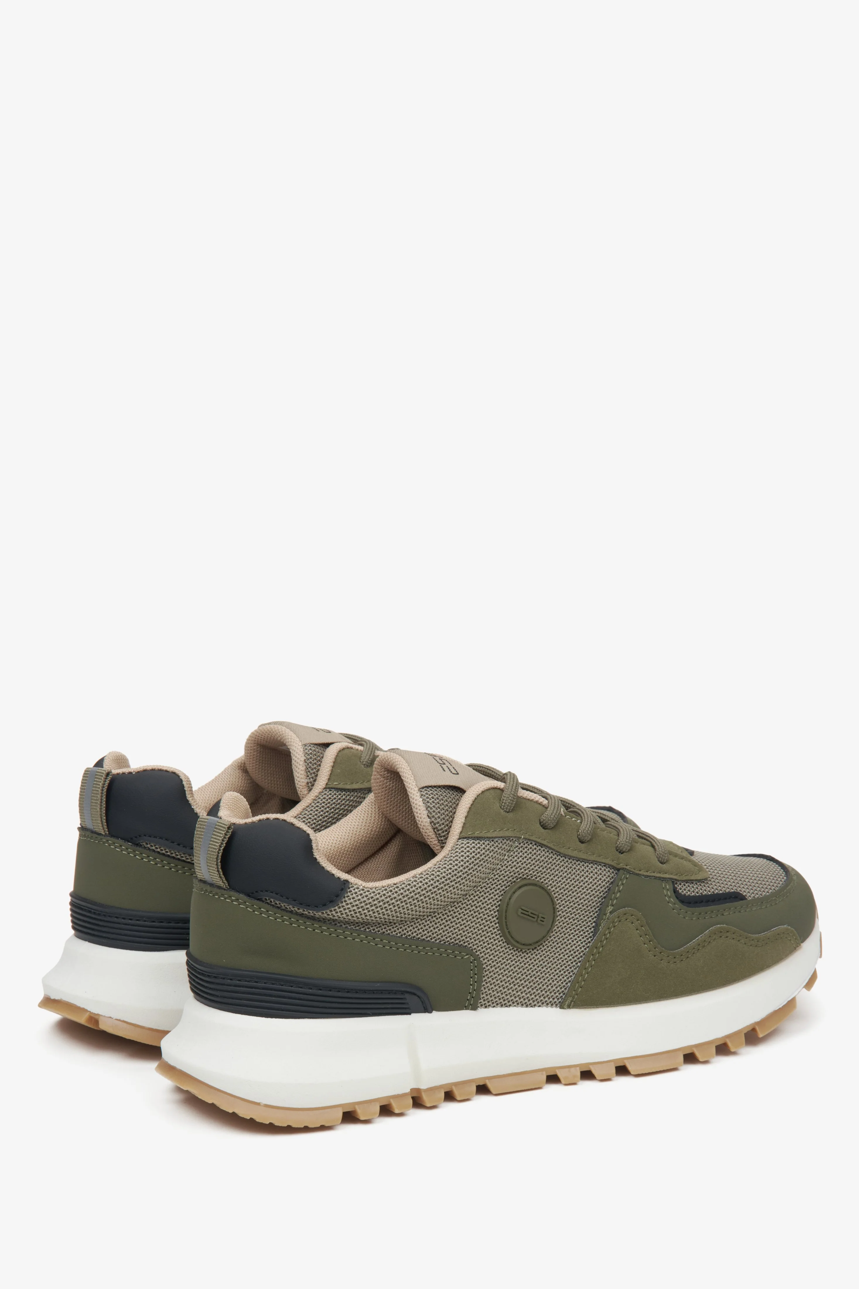 Zielone sneakersy damskie z miękkich tekstyliów i ekoskóry ES8 ER00115855 - Image 5