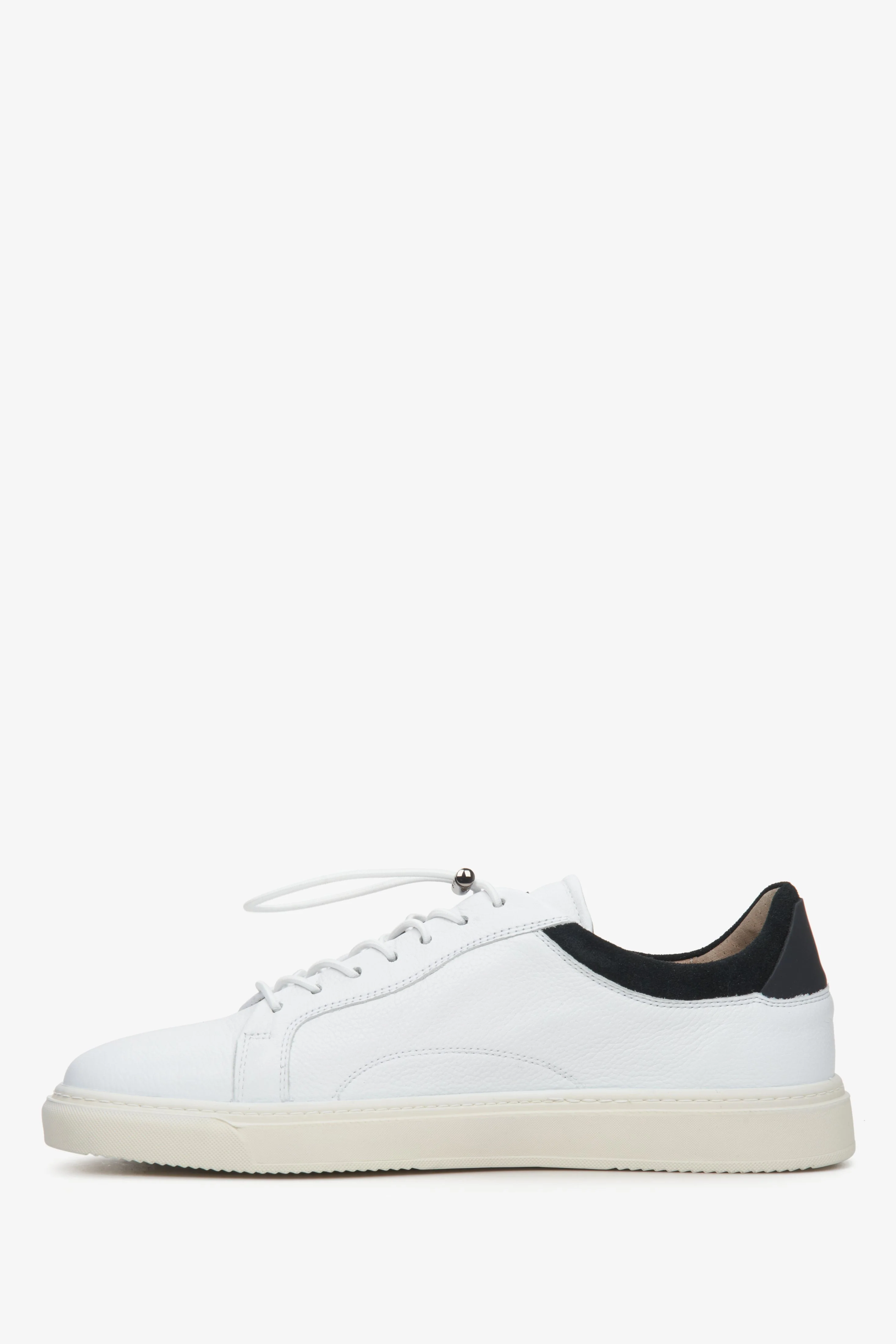 Białe skórzane sneakersy męskie na wiosnę Estro ER00112615 - Image 6