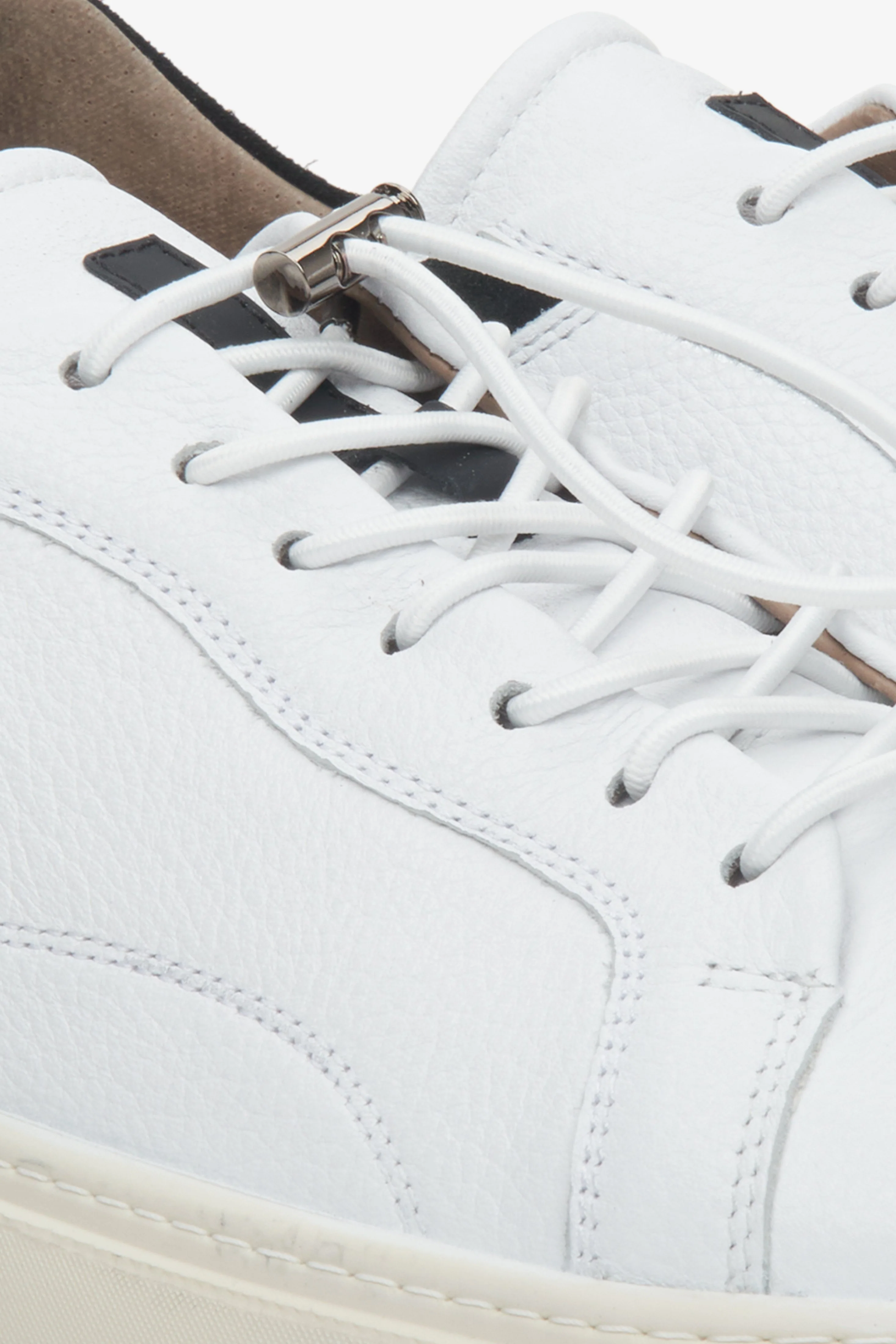 Białe skórzane sneakersy męskie na wiosnę Estro ER00112615 - Image 7