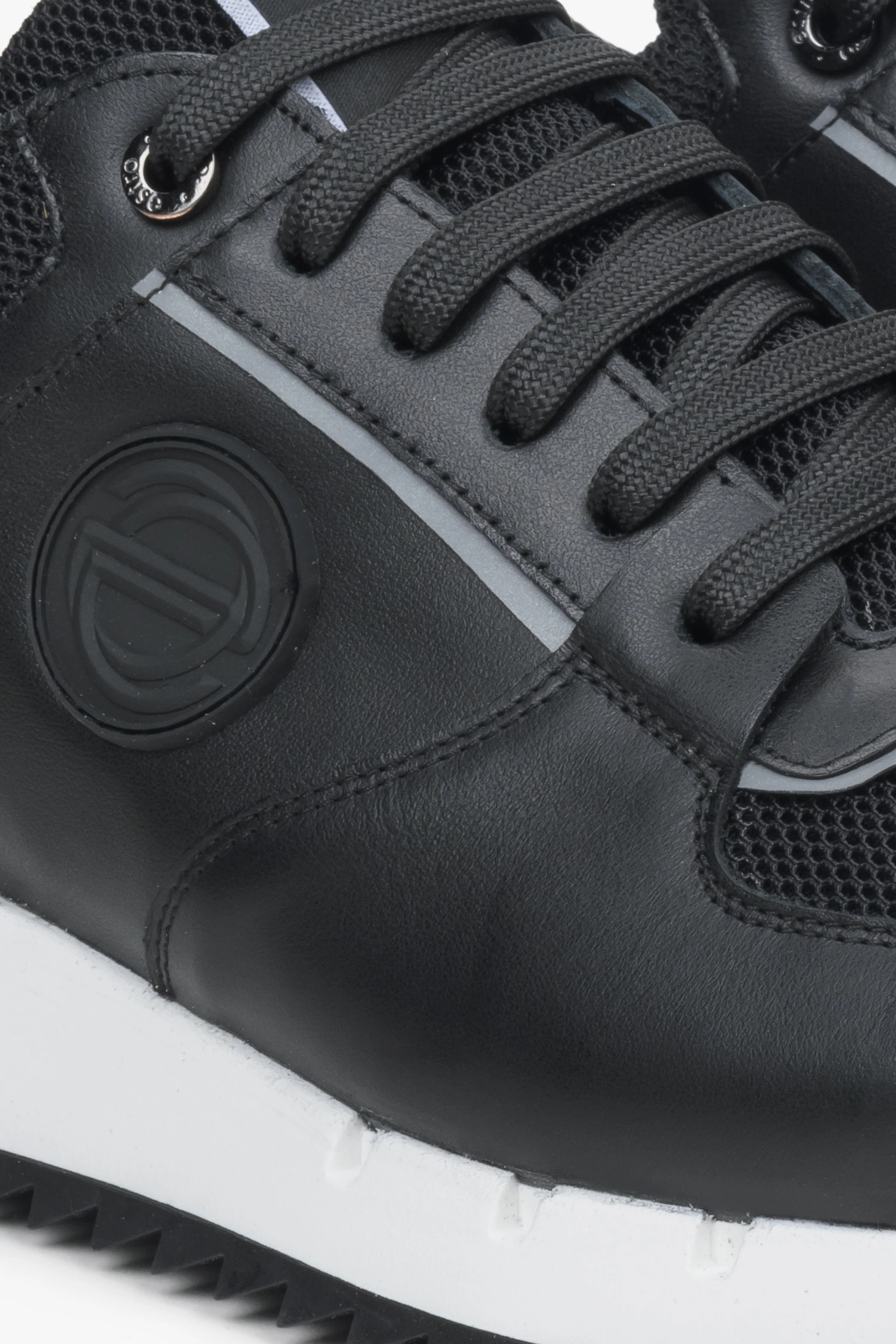 Czarne skórzane sneakersy męskie z elastyczną podeszwą Estro ER00114547 - Image 6