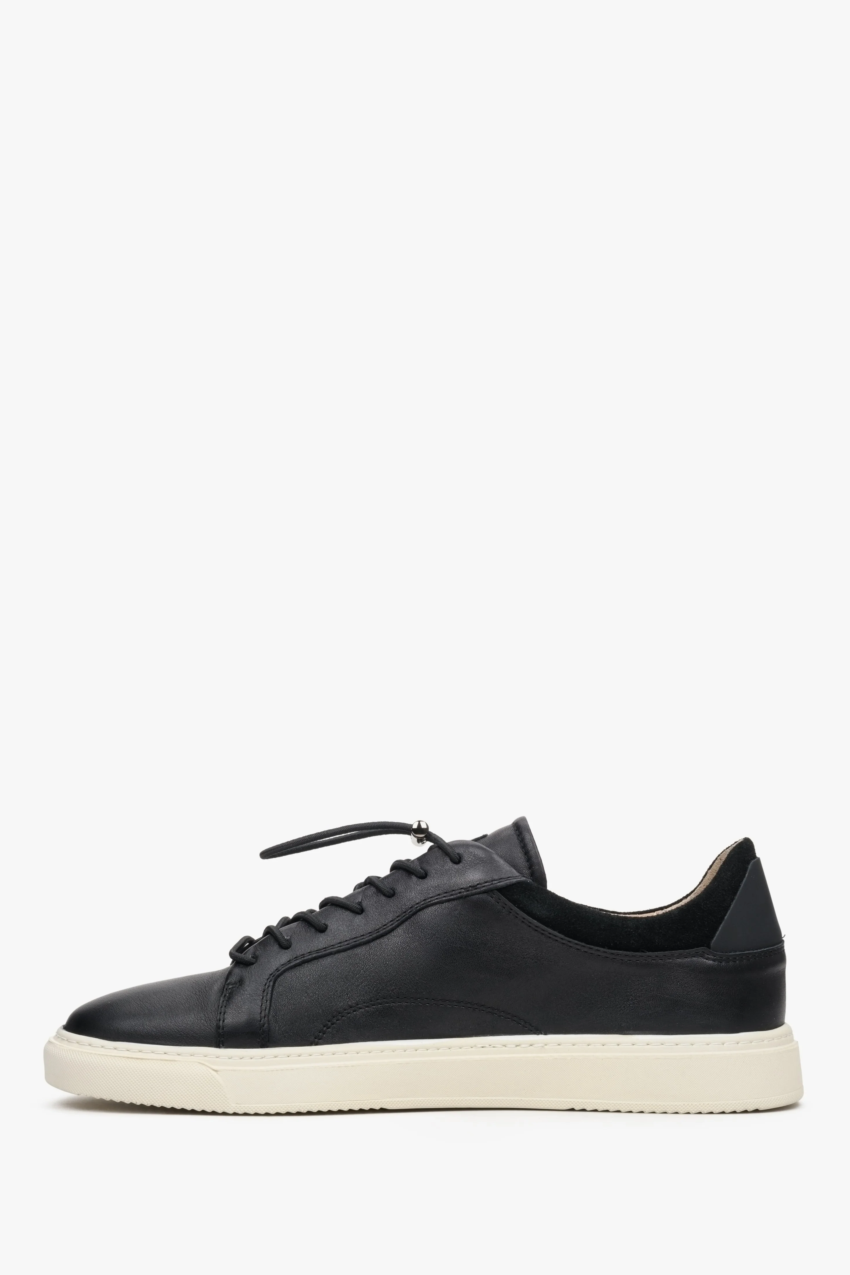 Czarne skórzane sneakersy męskie na wiosnę Estro ER00112460 - Image 3