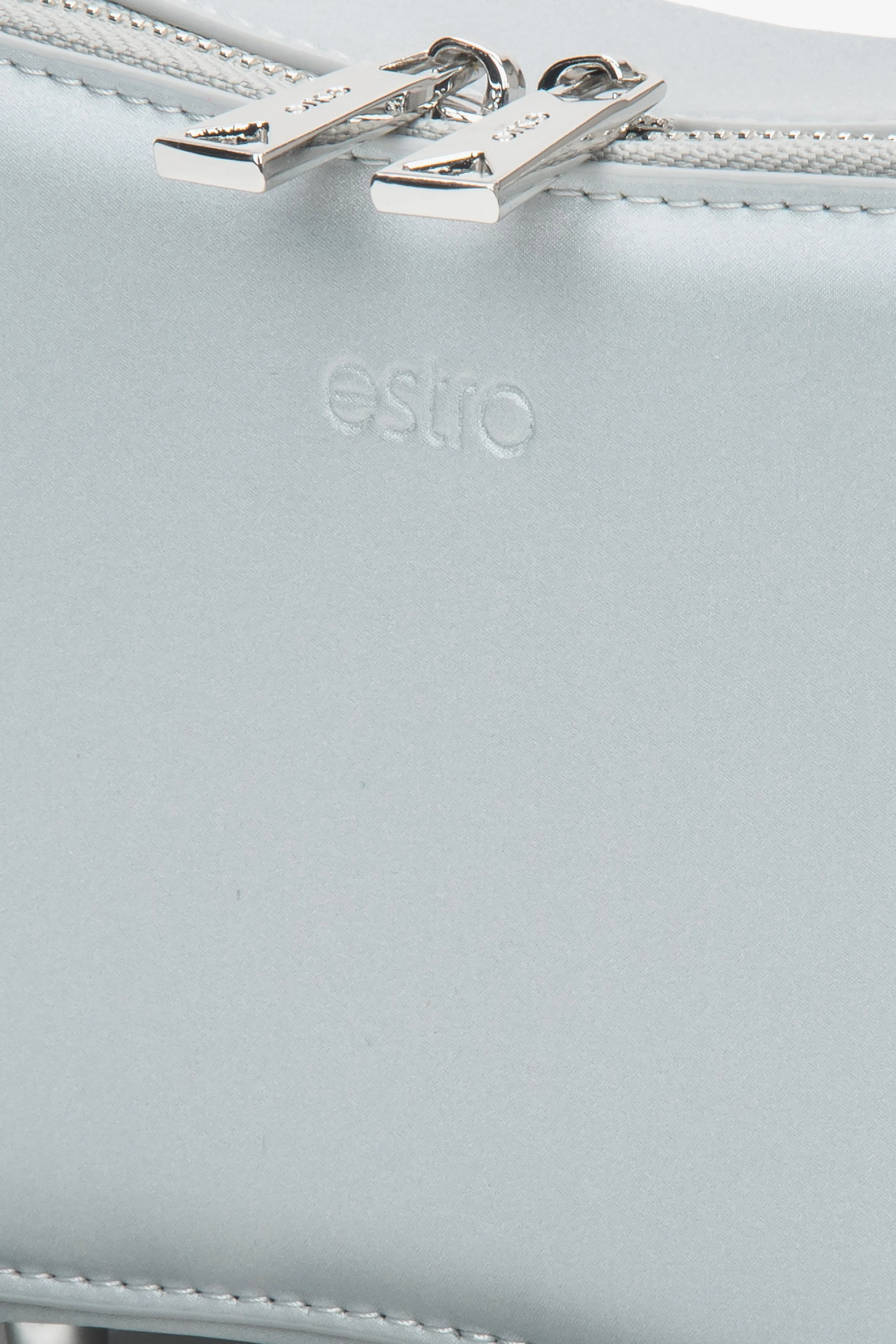 Mała srebrna torebka damska na łańcuszku Estro ER00116810 - Image 5