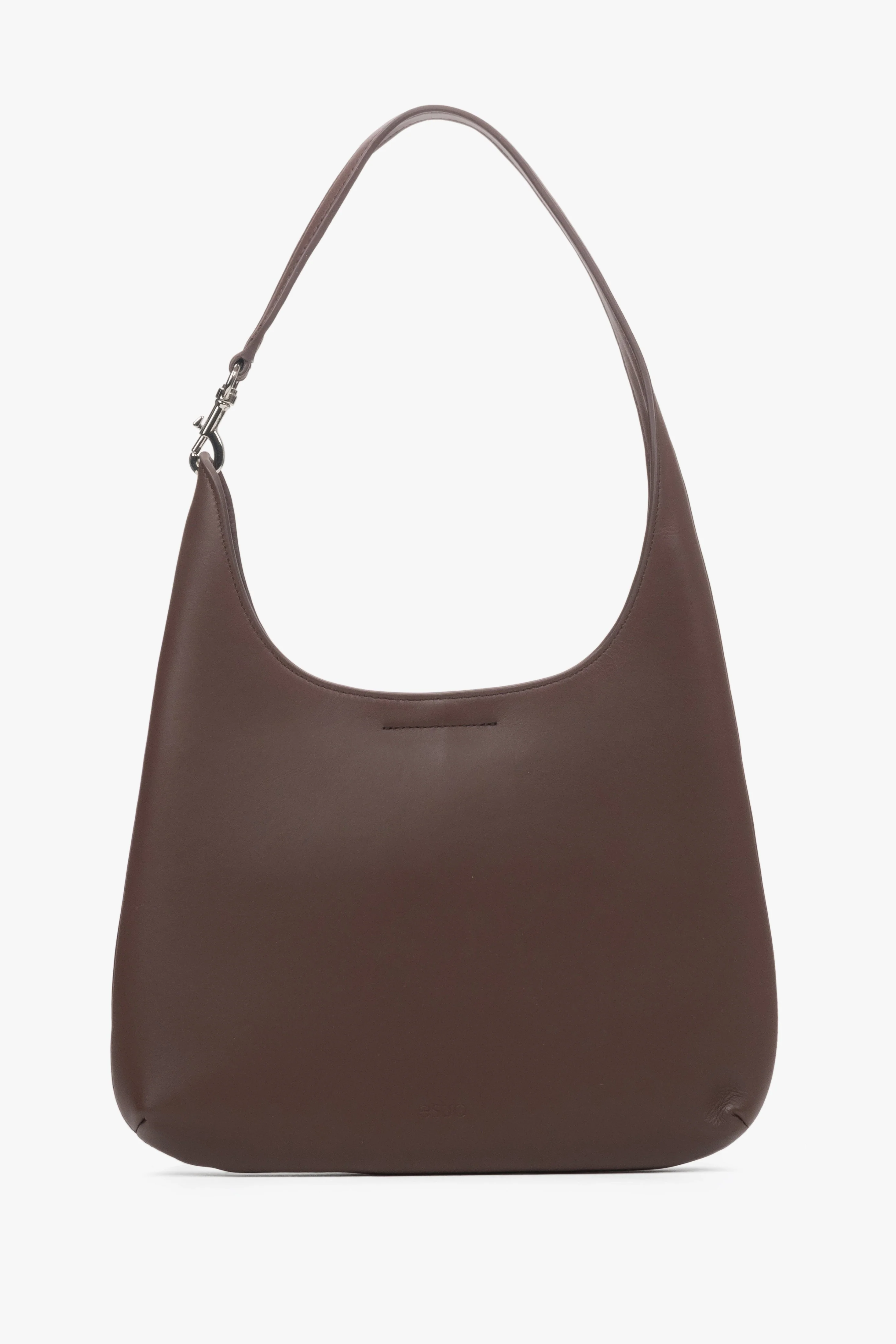 Ciemnobrązowa torebka damska typu shopper ze skóry naturalnej Estro ER00118916 - Image 2