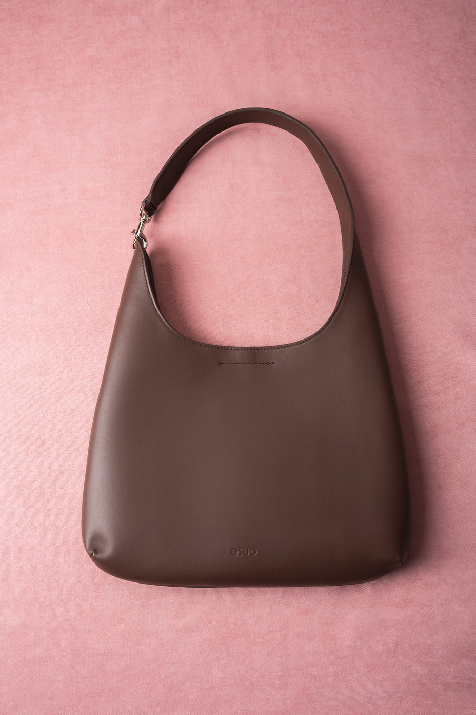 Ciemnobrązowa torebka damska typu shopper ze skóry naturalnej Estro ER00118916 - Image 7