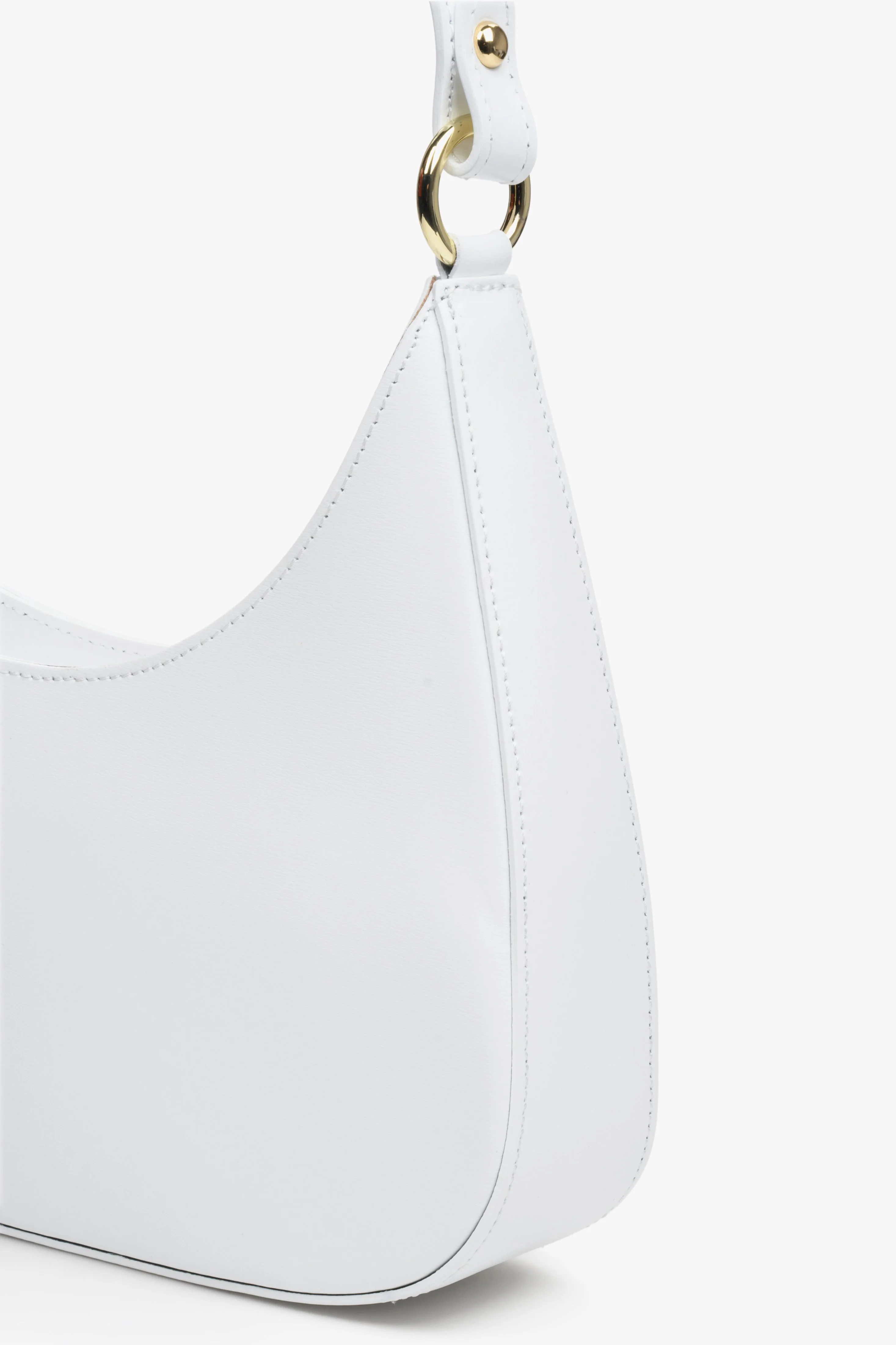 Biała torebka damska typu shoulder bag ze skóry naturalnej Estro ER00113008 - Image 2